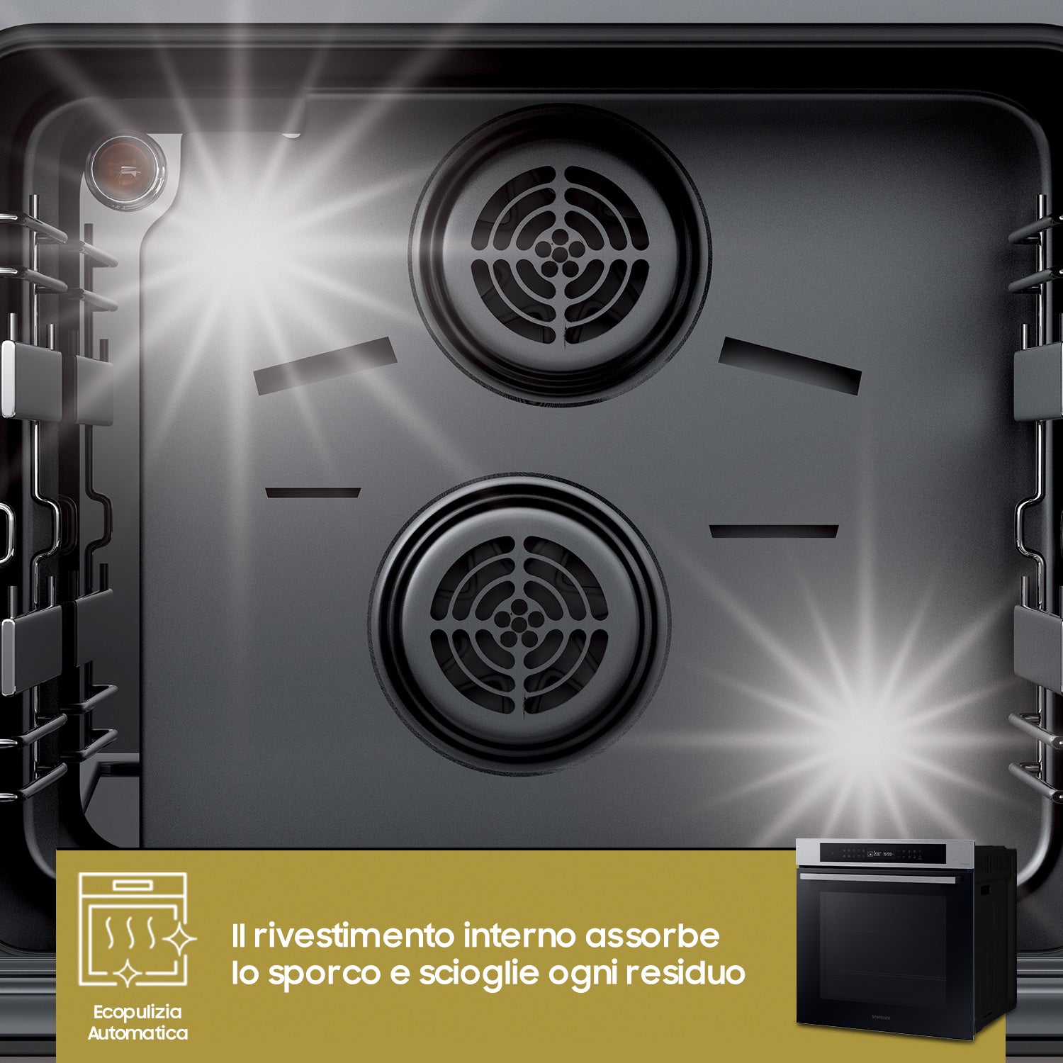 Forno Multifunzione Da Incasso Samsung NV7B4040VBS Serie 4 76L A+ Acciaio Inox
