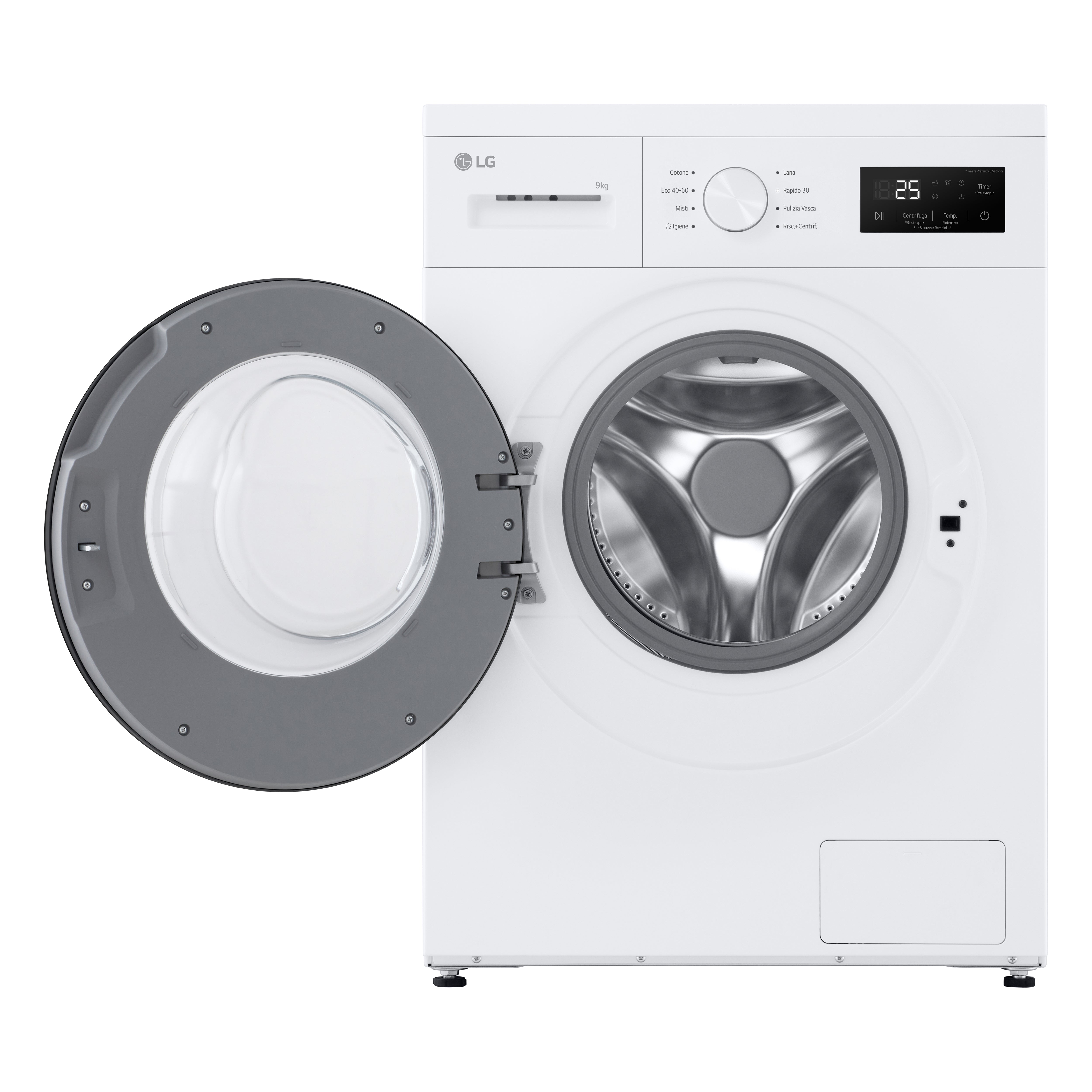 Lavatrice a Vapore Libera Installazione Caricamento Frontale LG F4NA1009NWK  9 kg, 1400 Giri, Classe A