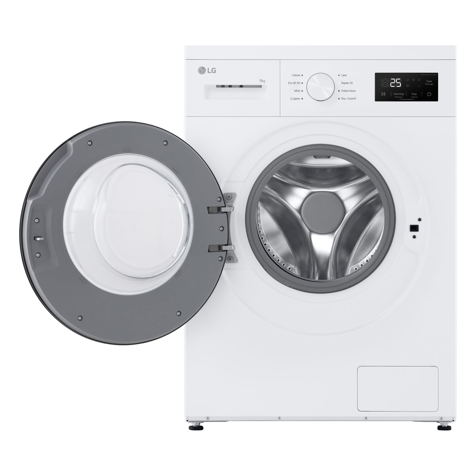 Lavatrice a Vapore Libera Installazione Caricamento Frontale LG F4NA1009NWK  9 kg, 1400 Giri, Classe A