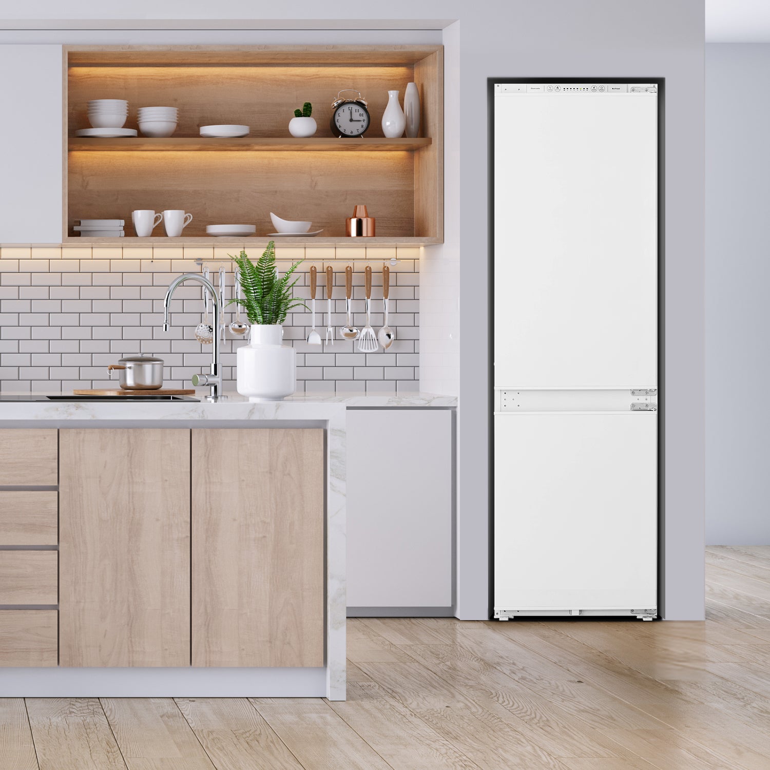 Hisense RIB312F4AWE 246L Built-In Refrigerator and Freezer, Class E, White