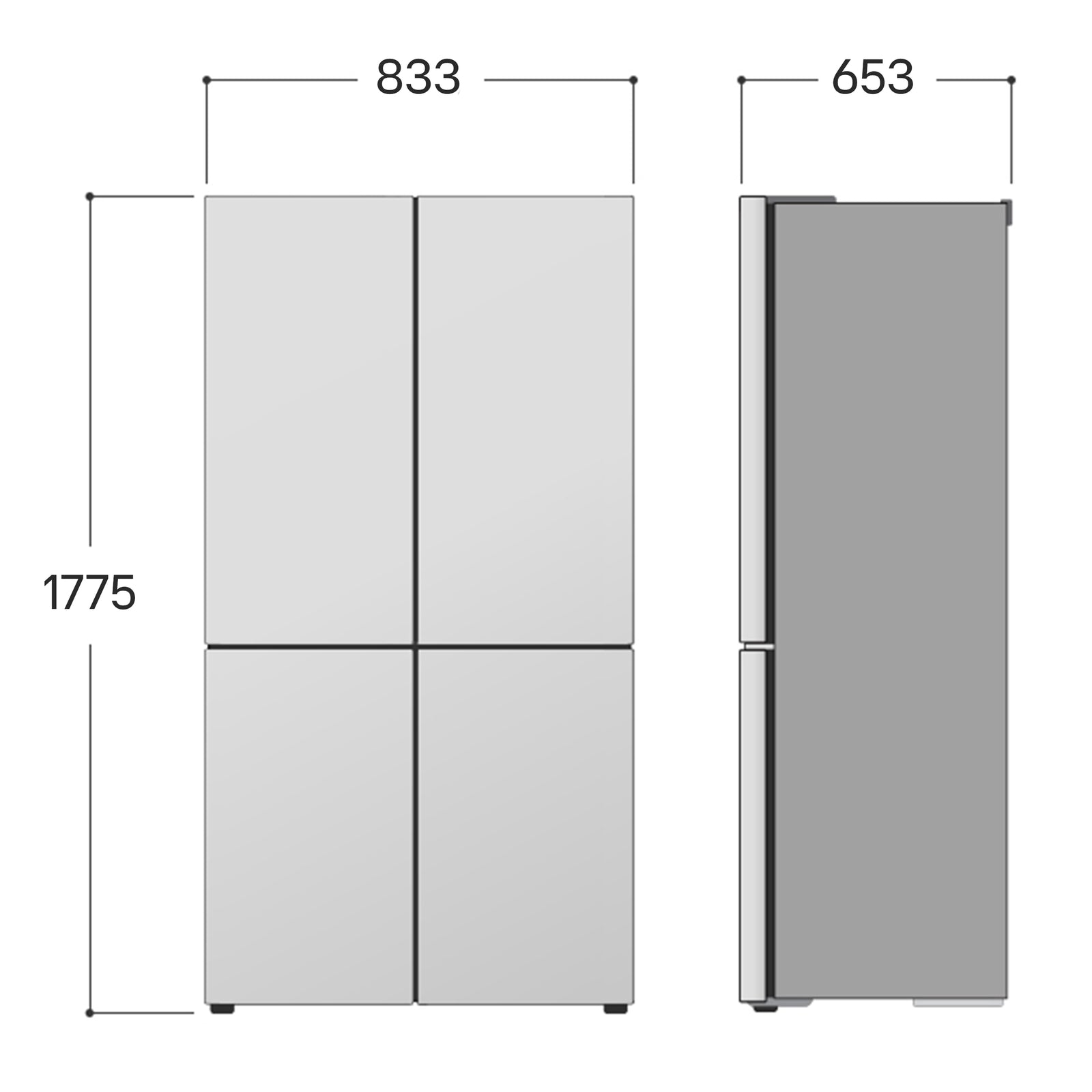 Frigorifero Multidoor Libera Installazione LG GMM41MSBEM 474L Classe E Silver