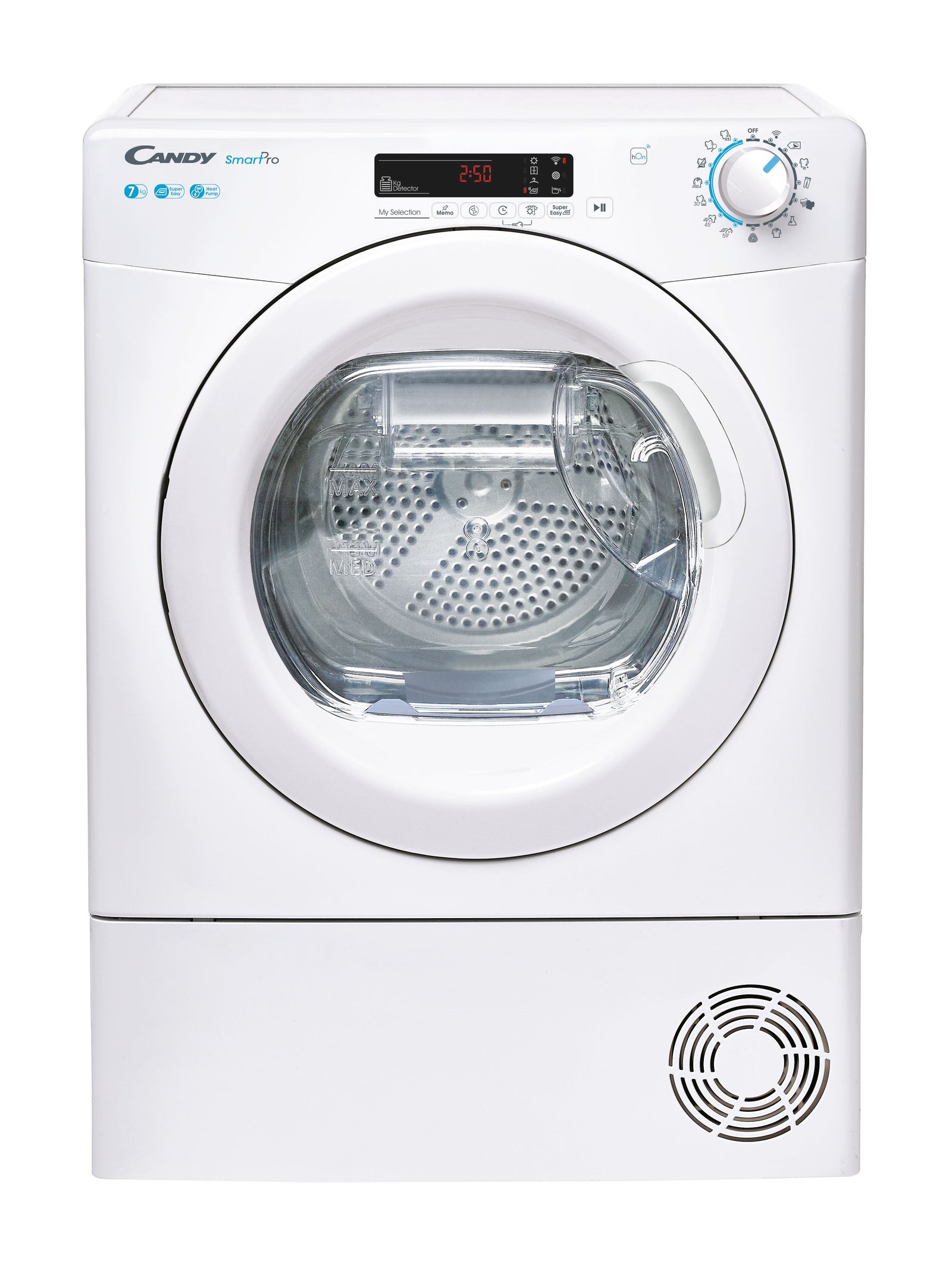 Candy Smart Pro CSOE H7A2DE-S 7 kg A++ White Front-Loading Freestanding Tumble Dryer