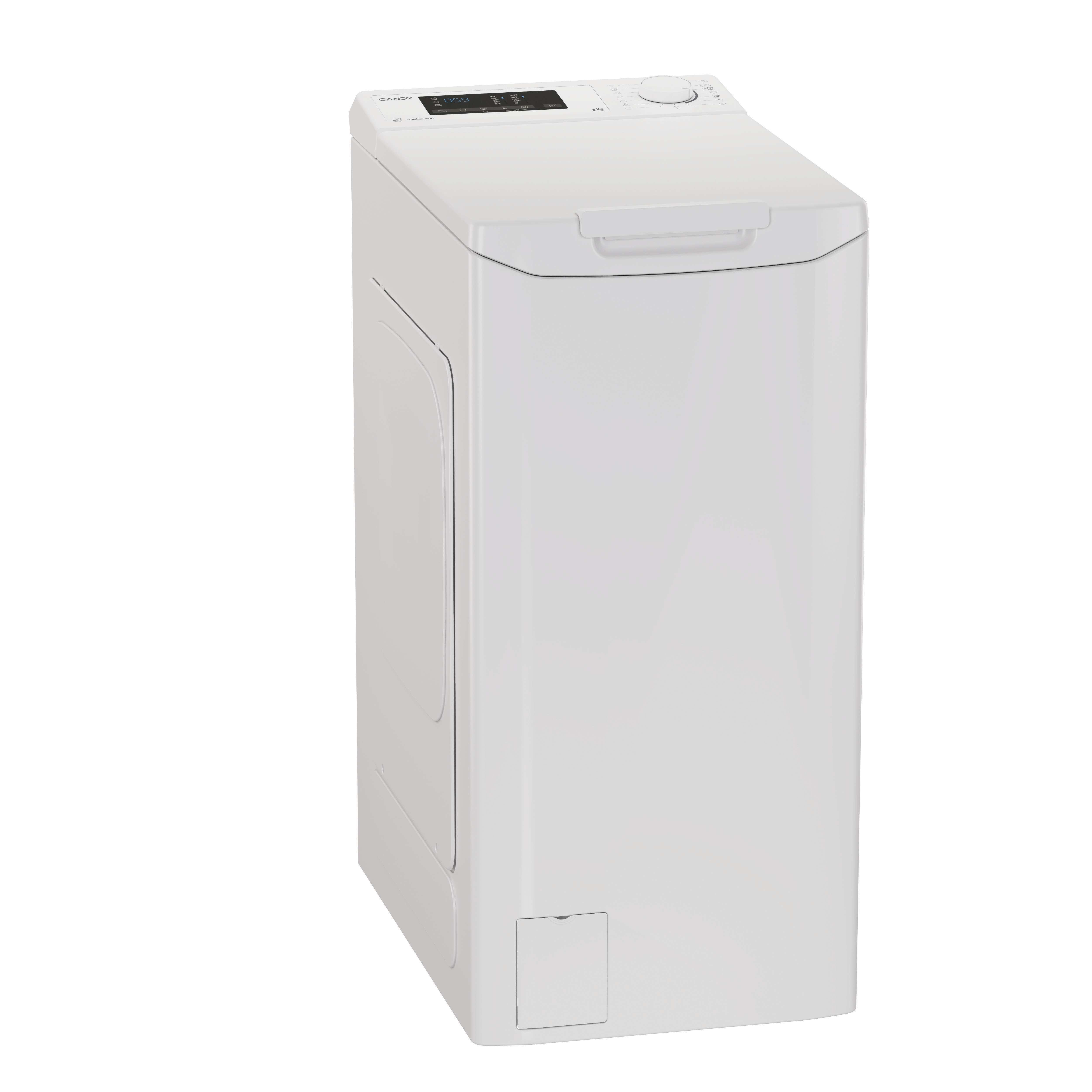 Lavatrice Libera Installazione Caricamento Dall'Alto Candy ProWash TCA063D3-S 6 kg 1000 Giri/min Bianco Classe C