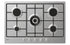 Piano Cottura a Gas Da Incasso Candy Idea Timeless CEL7P4WX Acciaio inox 74.5 cm 5 Fornello(i)