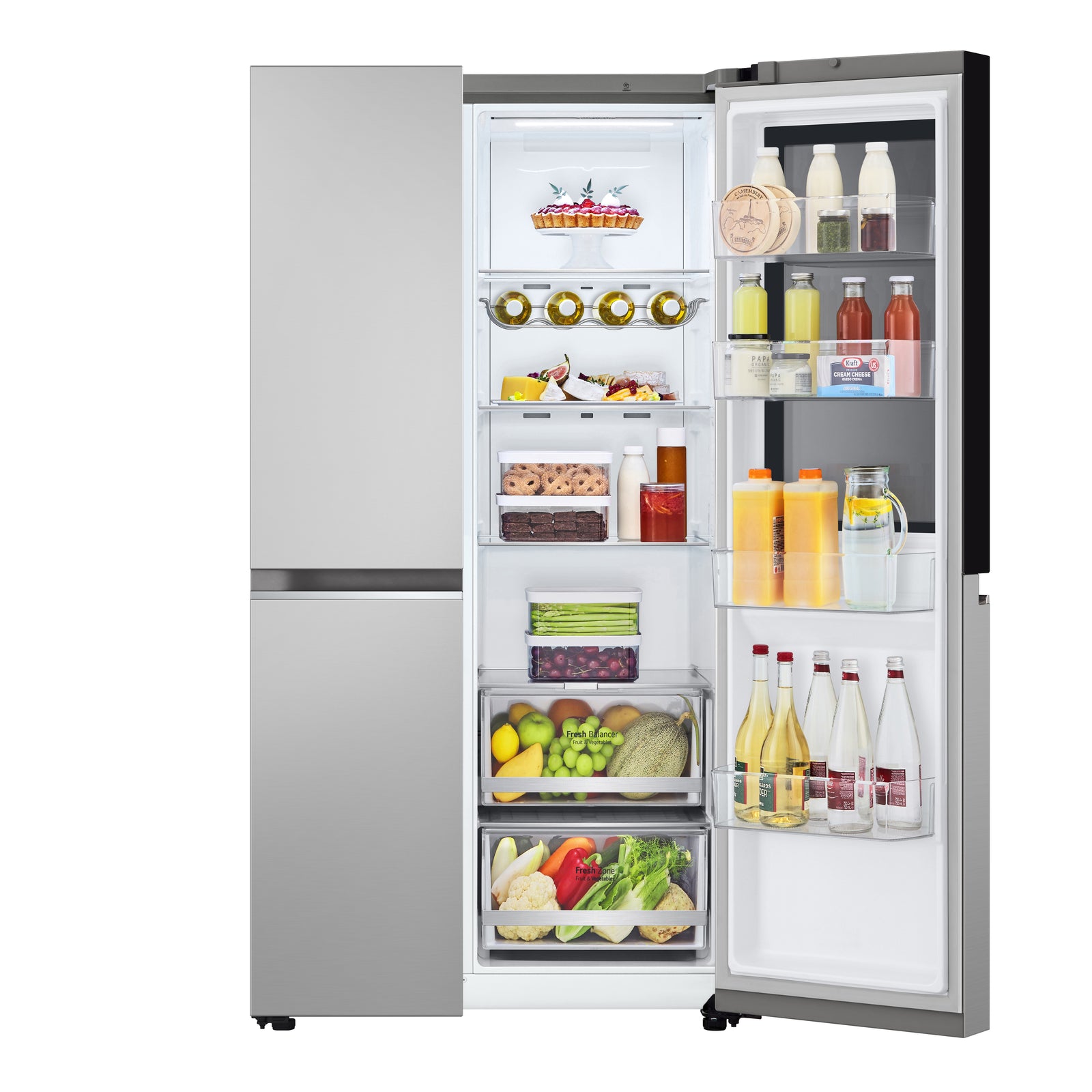 Frigorifero Side-by-Side Libera Installazione LG InstaView GSVV80PYLL 655L Classe E Argento