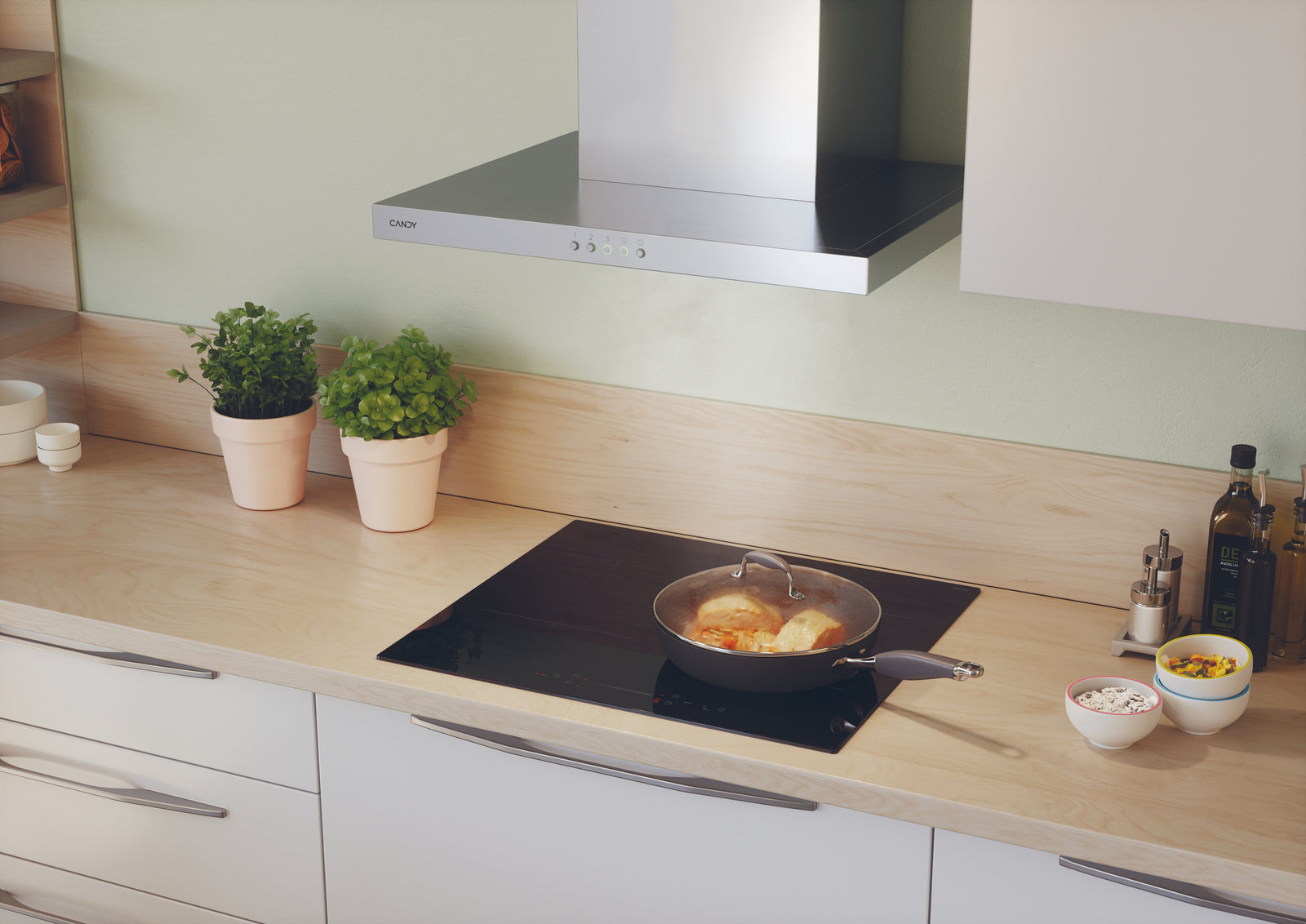 Candy Moderna CI642SCBB 4 Burner(s) Black Built-in Induction Hob 60cm