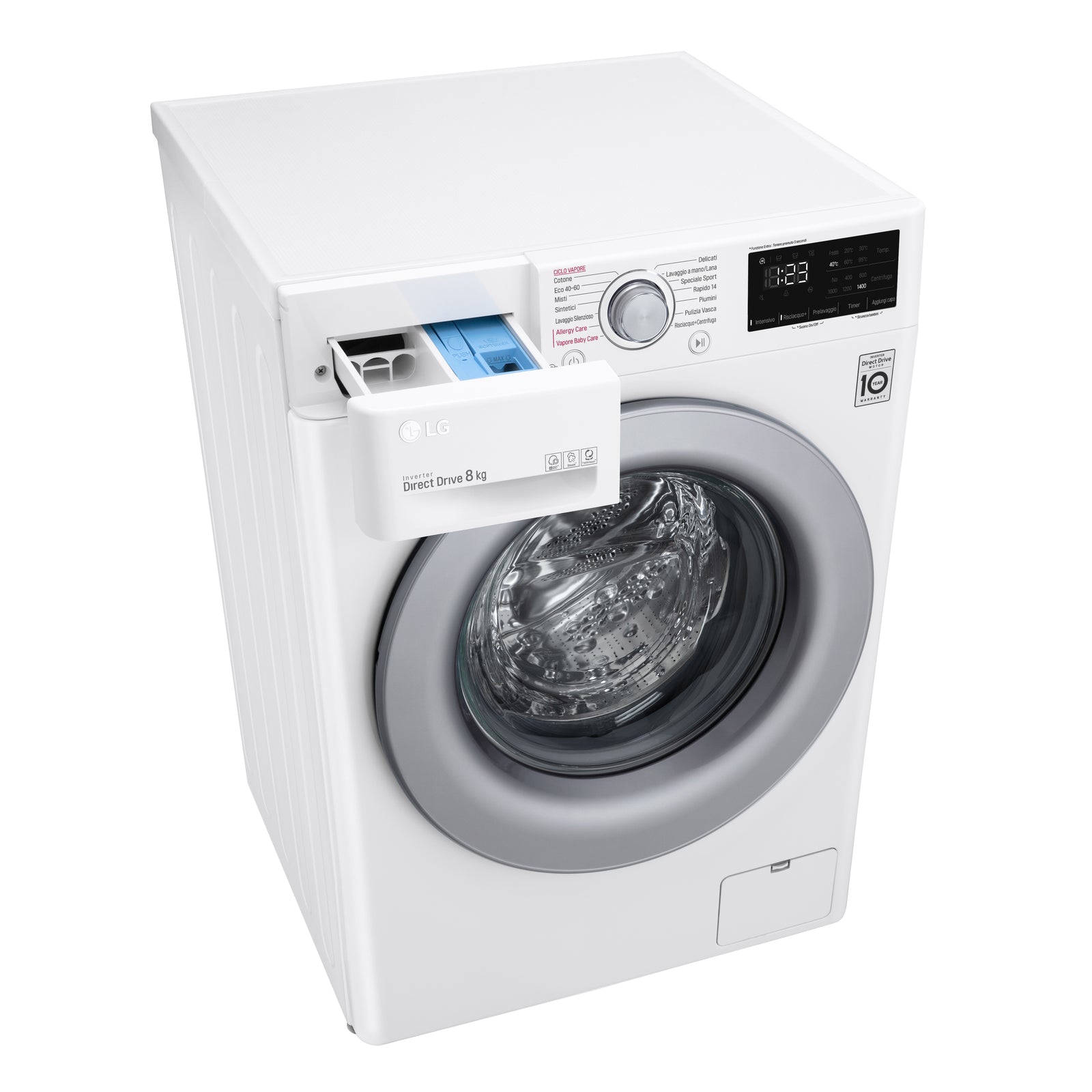 Lavatrice a Vapore Libera Installazione Caricamento Frontale LG Slim AI DDTM F2WV3S7S4E 7 kg Classe D