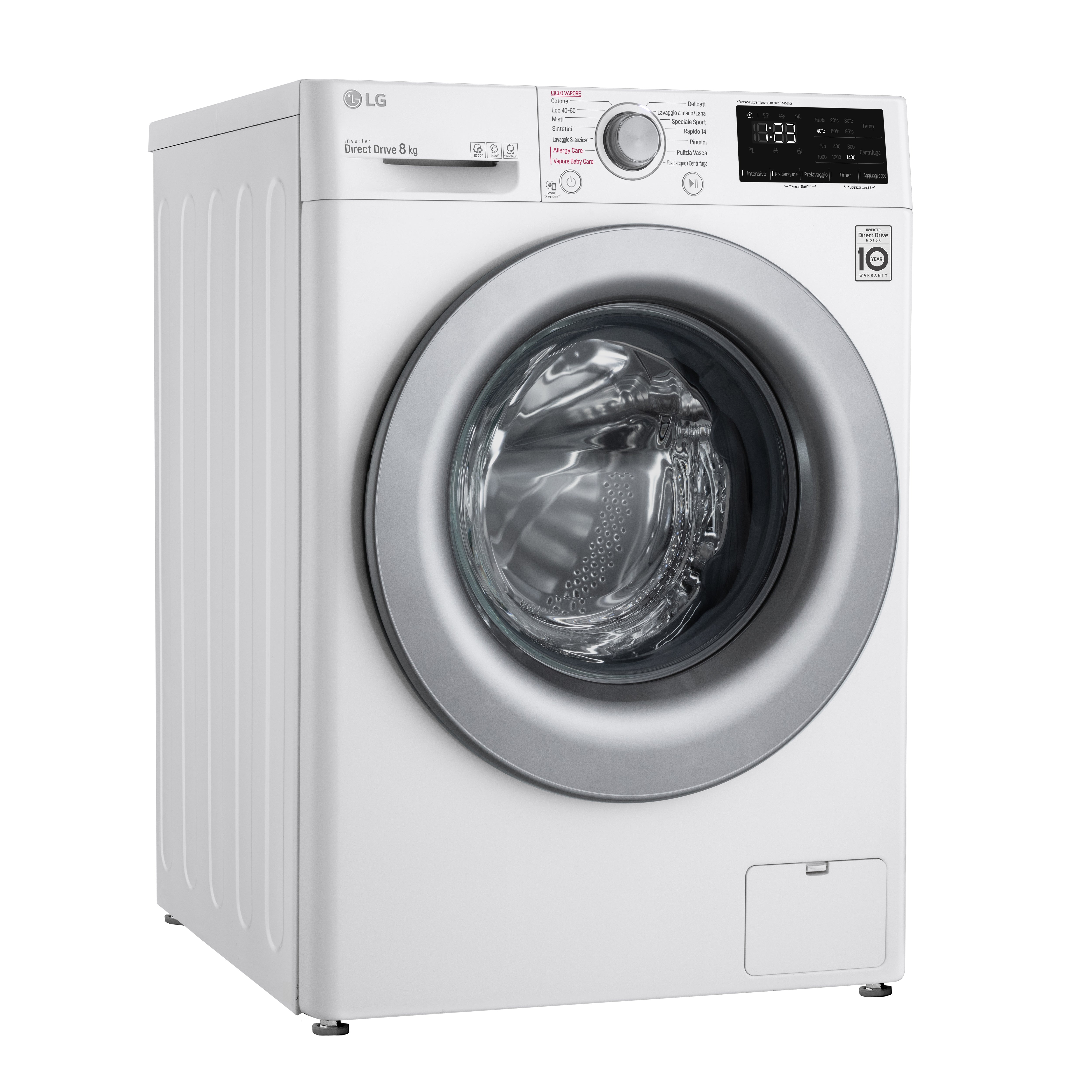 Lavatrice a Vapore Libera Installazione Caricamento Frontale LG Slim AI DDTM F2WV3S7S4E 7 kg Classe D