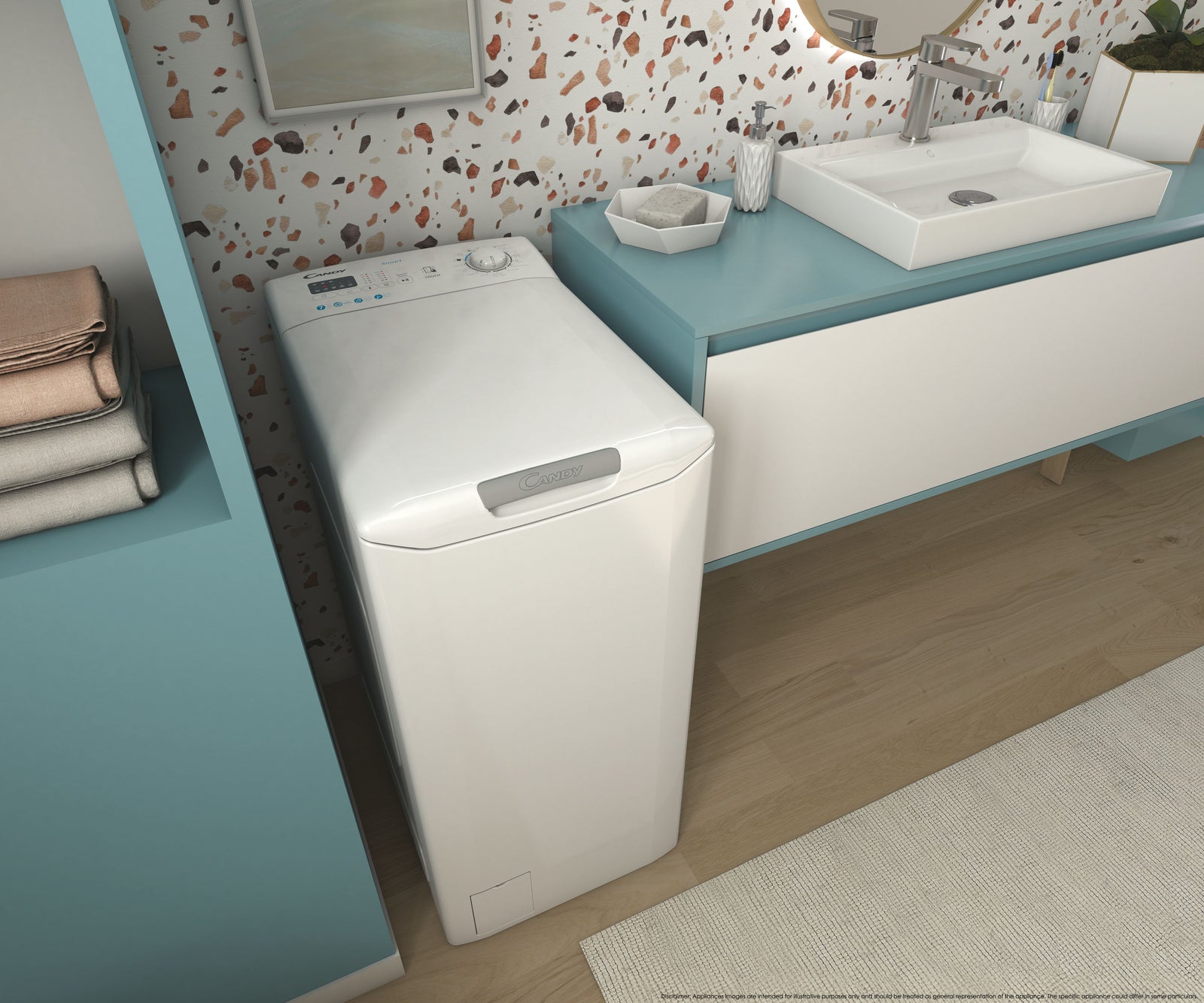 Lavatrice Libera Installazione Caricamento Dall'Alto Candy Smart CSTG 27T3/1-11 7 kg 1200 Giri/min Bianco