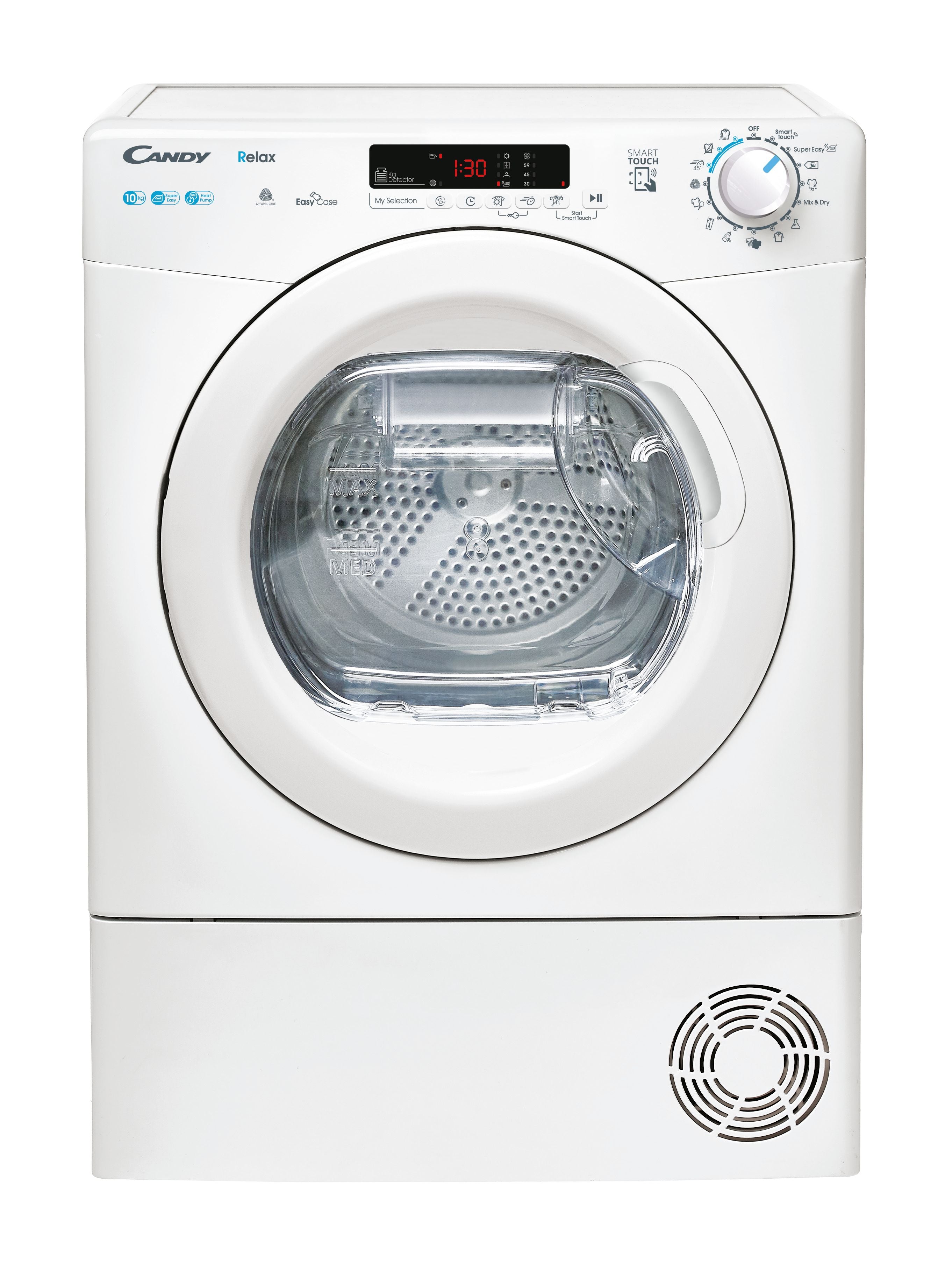 Asciugatrice Libera Installazione Caricamento Frontale Candy Smart CRE H10A2DE-S 10 kg Classe A++