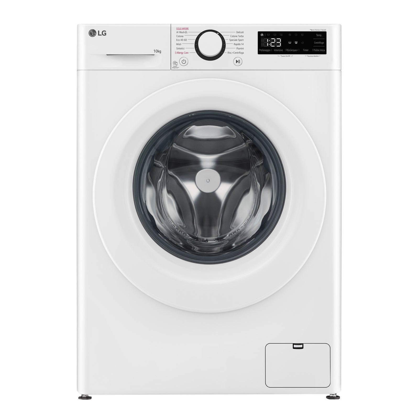 Lavatrice a Vapore Libera Installazione Caricamento Frontale LG F4R3010NSWW 10kg AI DD Classe A 1400 giri/min