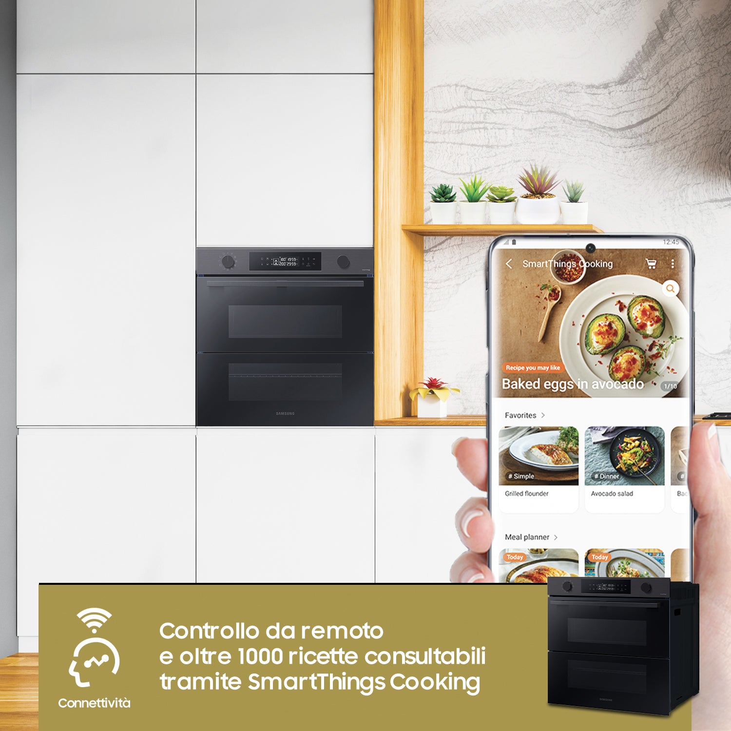 Forno Da Incasso Samsung Dual Cook Flex™ Serie 4 NV7B4540VBB 76L Classe A+ Black Inox