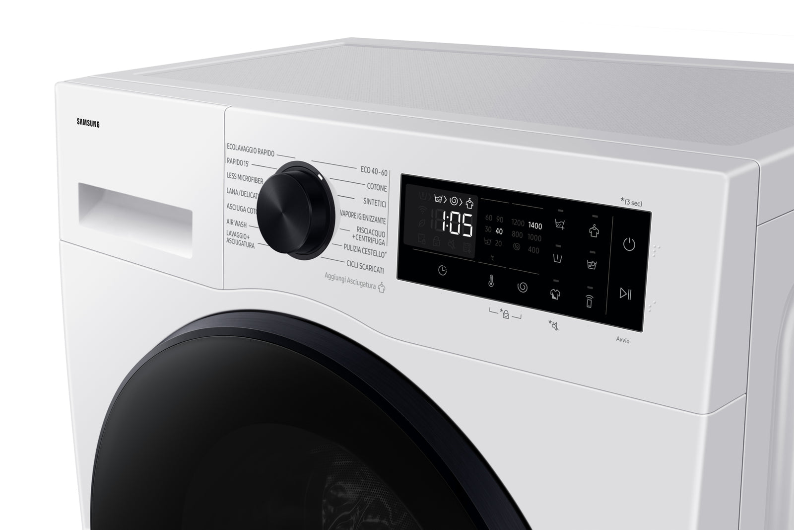 Lavasciuga Libera Installazione Carico Frontale Samsung WD90DG5G34BEET Crystal Clean Slim 9Kg