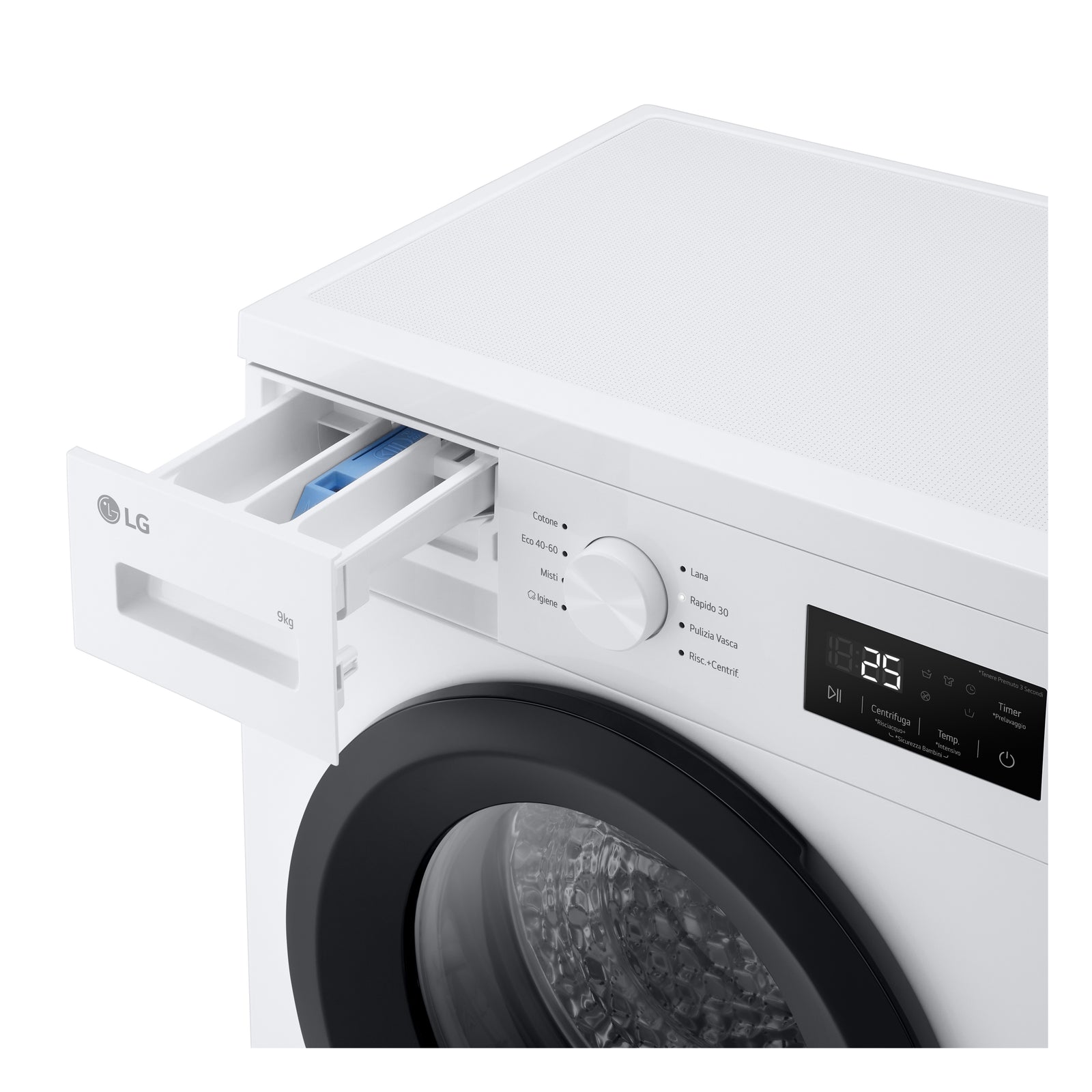 Lavatrice a Vapore Libera Installazione Caricamento Frontale LG F4NA1009NWK  9 kg, 1400 Giri, Classe A