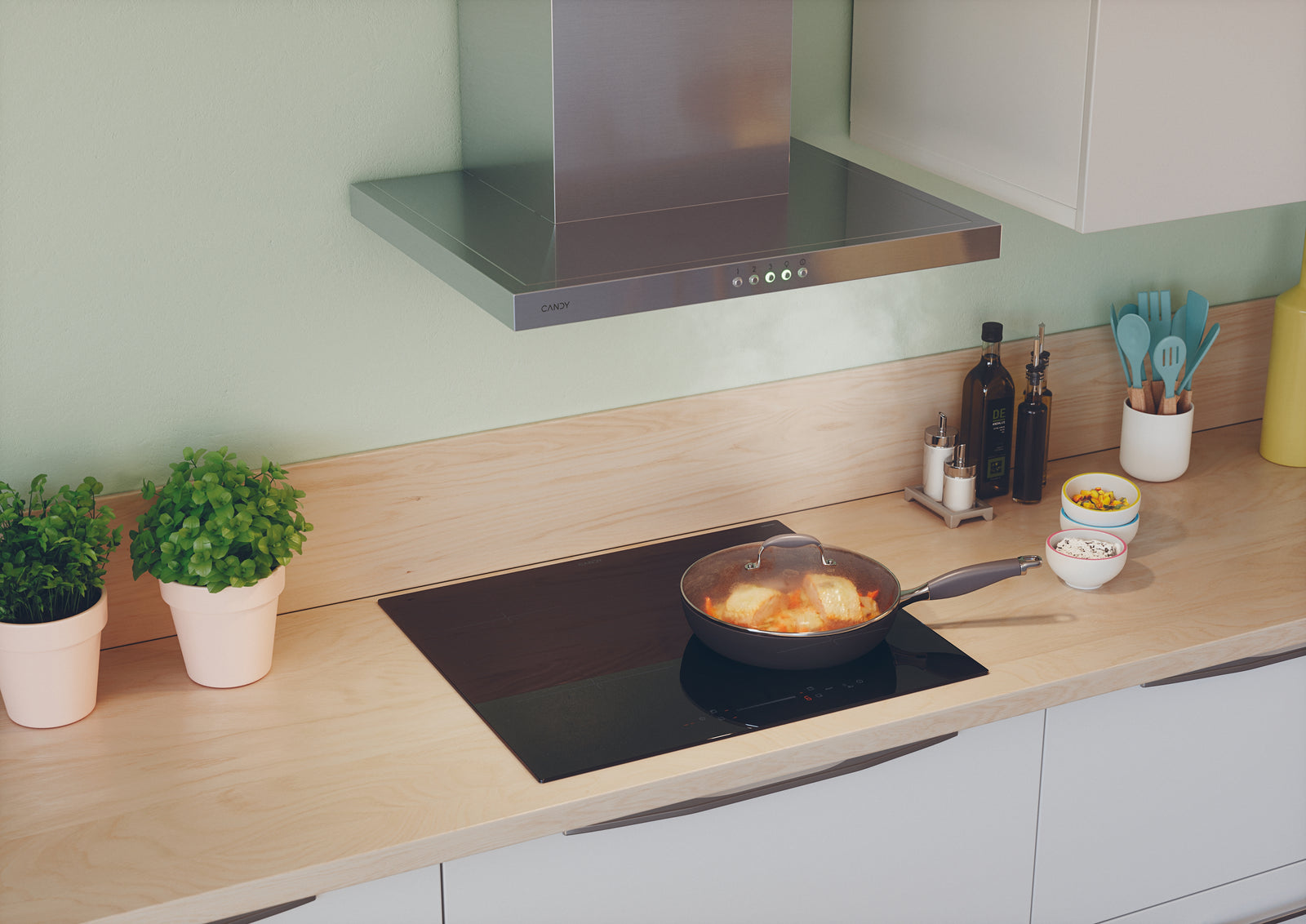 Candy Moderna CI642SCBB 4 Burner(s) Black Built-in Induction Hob 60cm