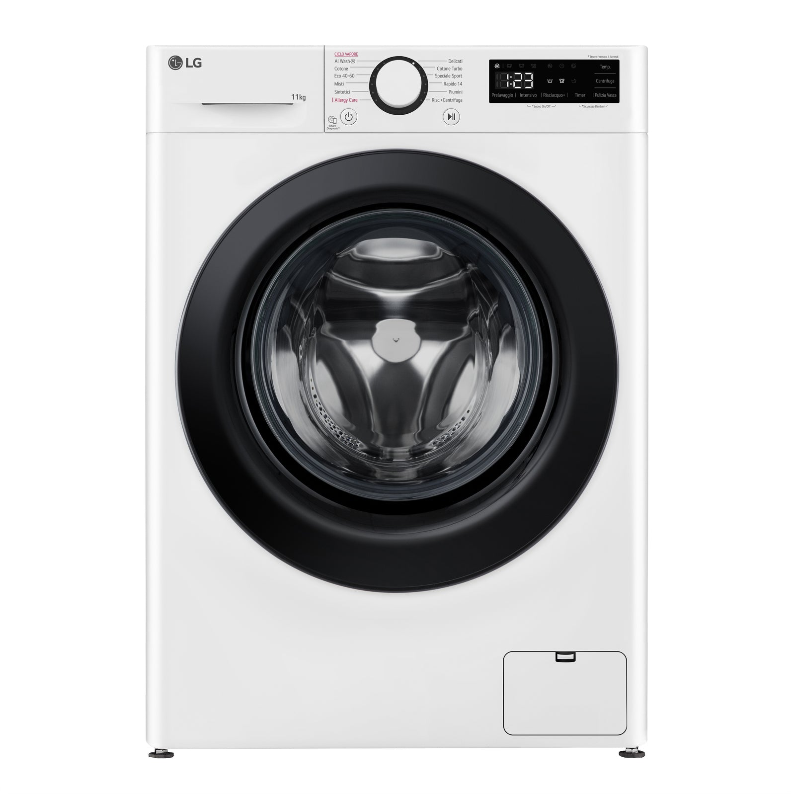 Lavatrice Libera Installazione Caricamento Frontale LG F4R3011NSWB 11kg AI DD Classe A 1400 Giri Bianco Classe A