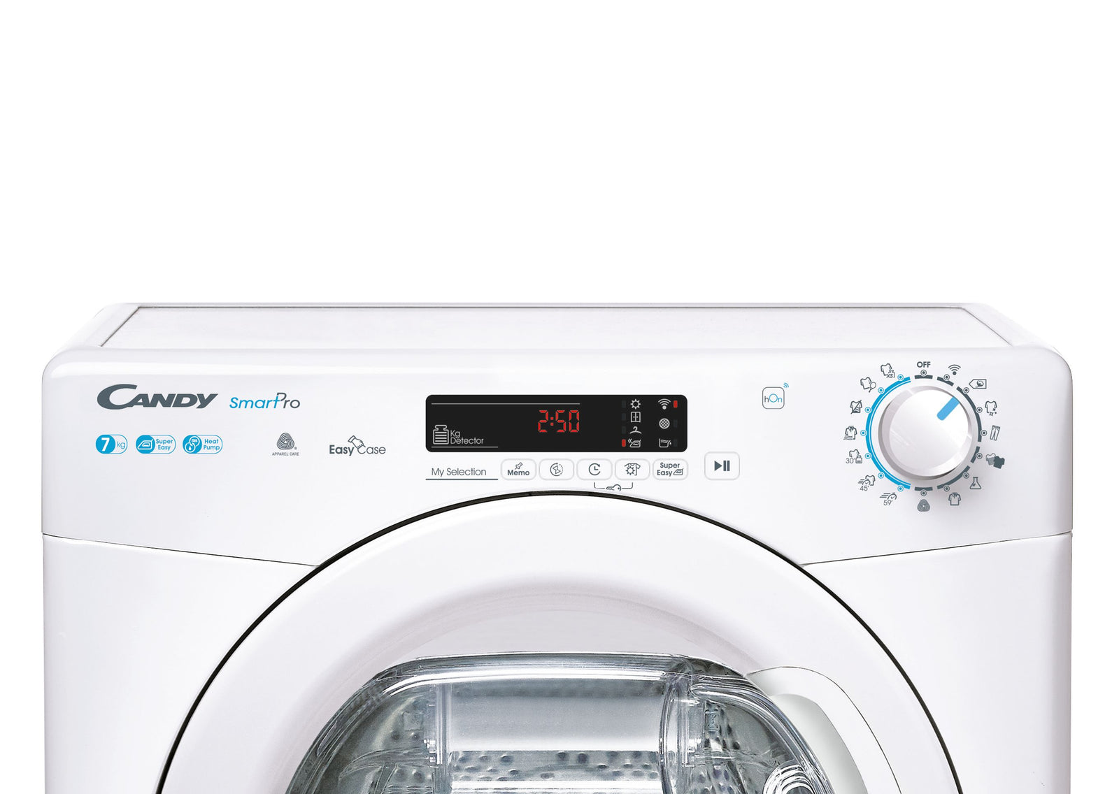 Candy Smart Pro CSOE H7A2DE-S 7 kg A++ White Front-Loading Freestanding Tumble Dryer