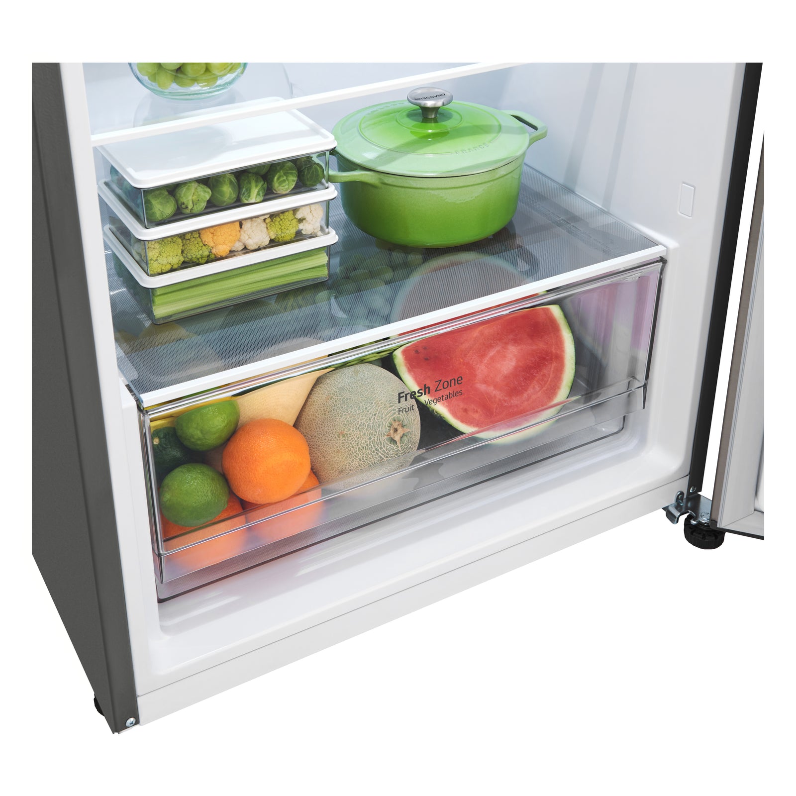 Frigorifero Con Congelatore Libera Installazione LG GTBV36PZGKD 395L Classe E Acciaio