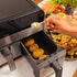 Friggitrice ad Aria Calda Cecotec Advance 9000 Doppia 9L Indipendente 2800 W Nero, Acciaio inox