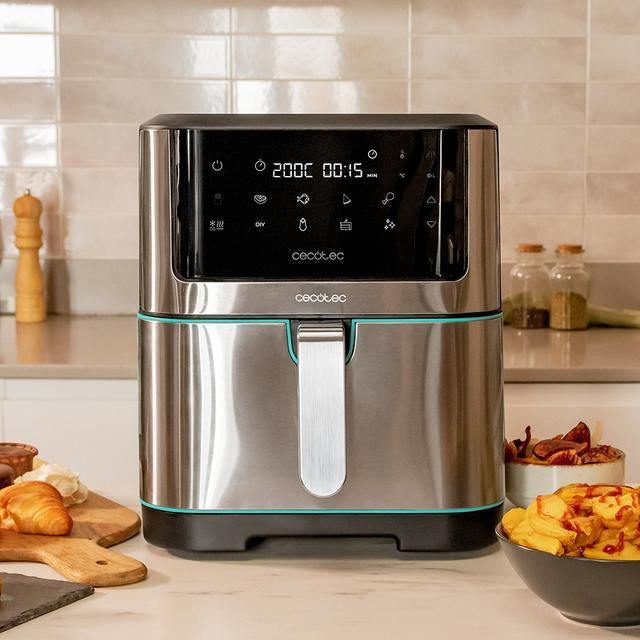 Friggitrice ad Aria Calda Cecotec Cecofry Supreme 8000 Singolo 8L 1800W in Acciaio Inox