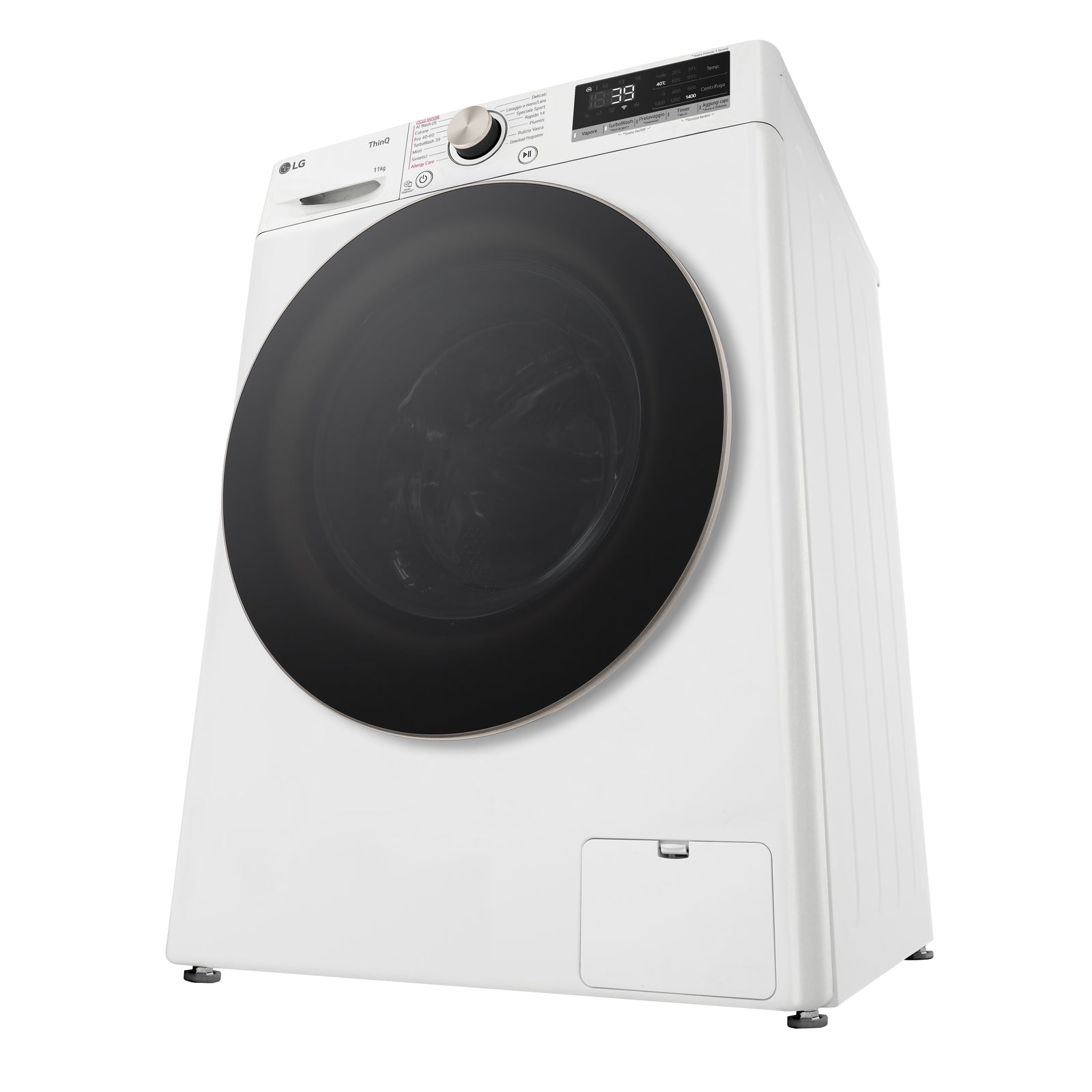 Lavatrice a Vapore Libera Installazione Caricamento Frontale LG F4R7011TSWG 11kg Classe A 1400 giri Bianco