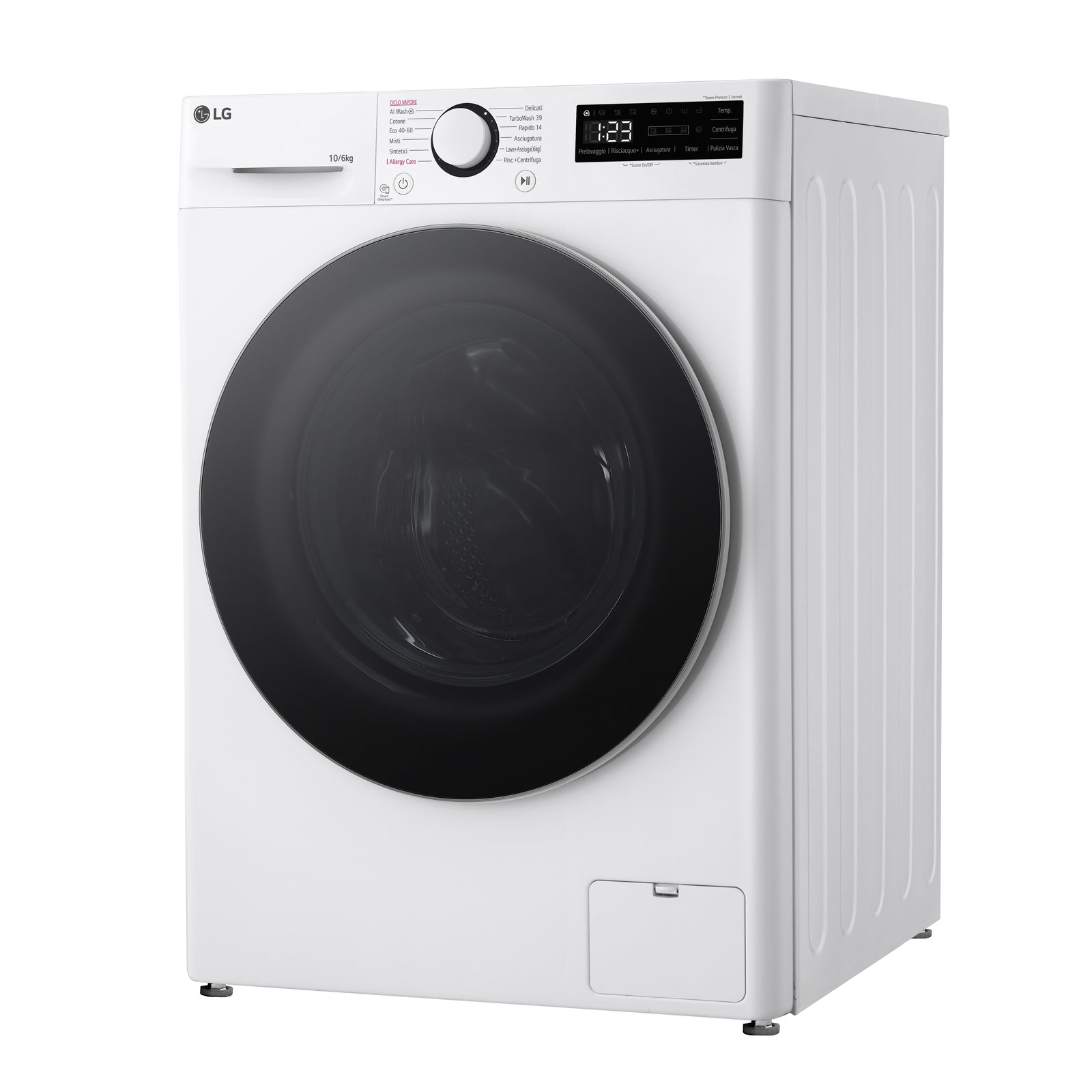 Lavasciuga Libera Installazione Serie R5 LG D4R5010TSWS 10/6kg AI DD Classe D 1400 giri/min Bianca