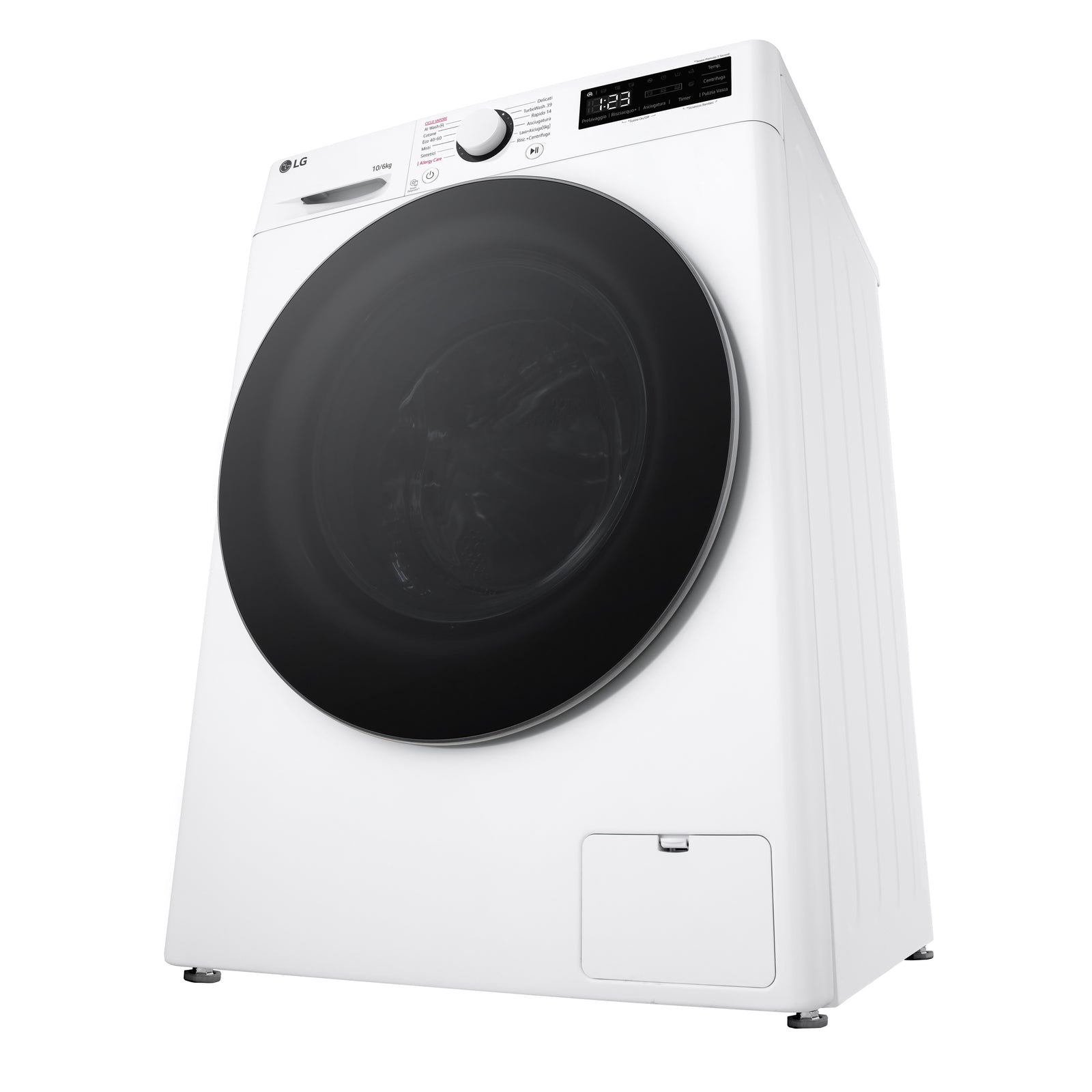 Lavasciuga Libera Installazione Serie R5 LG D4R5010TSWS 10/6kg AI DD Classe D 1400 giri/min Bianca