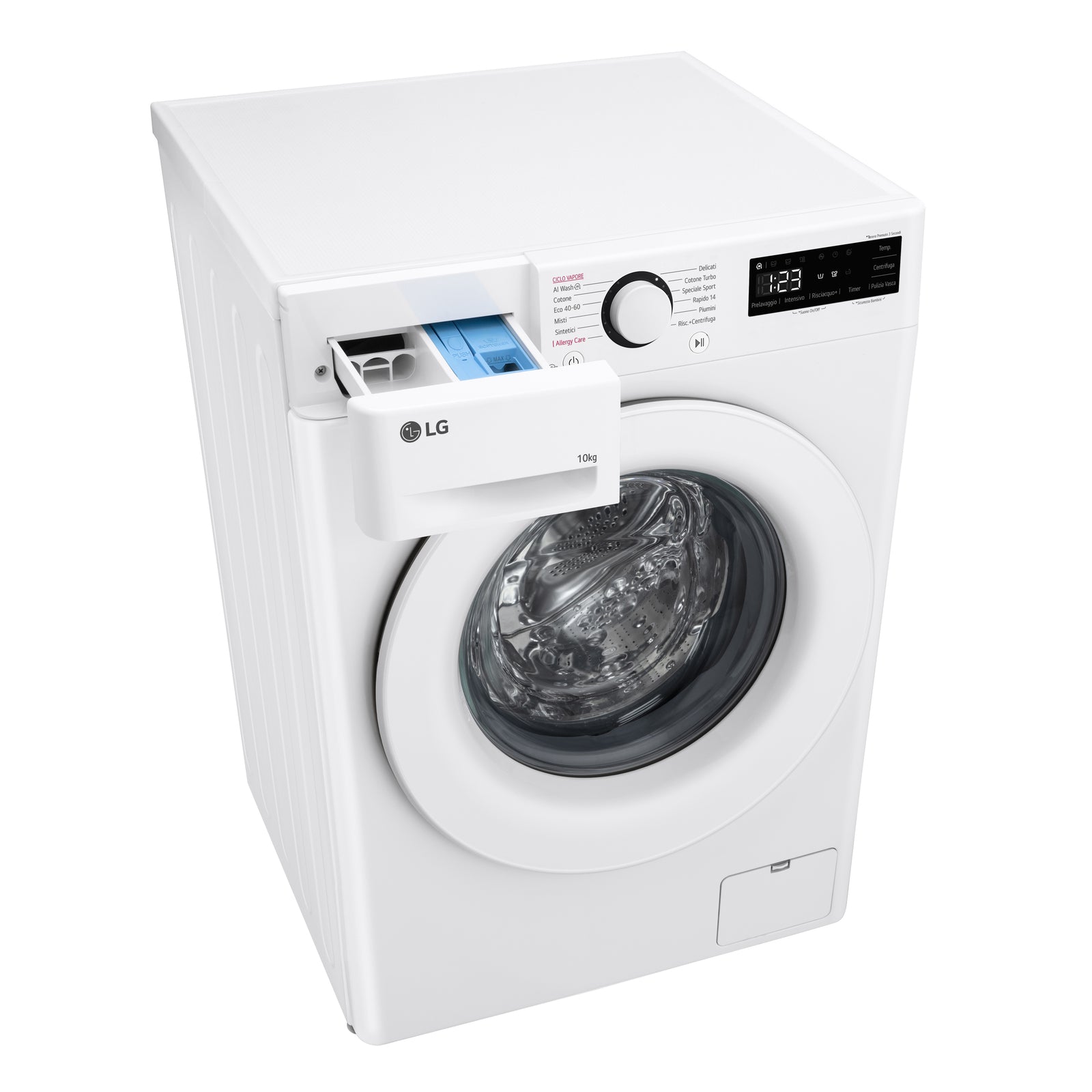 Lavatrice a Vapore Libera Installazione Caricamento Frontale LG F4R3010NSWW 10kg AI DD Classe A 1400 giri/min