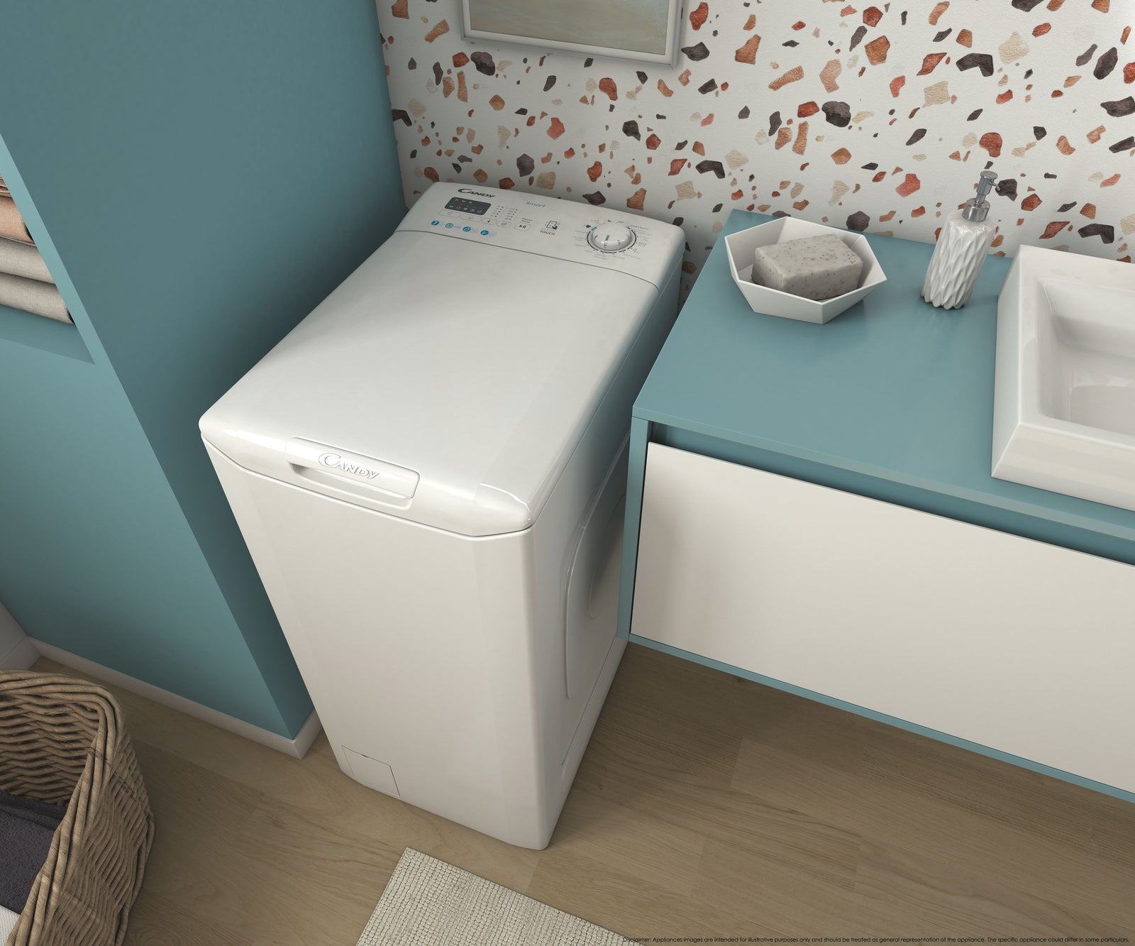 Lavatrice Libera Installazione Caricamento Dall'Alto Candy Smart CST 282D2/1-11 8 kg 1200 Giri/min Bianco