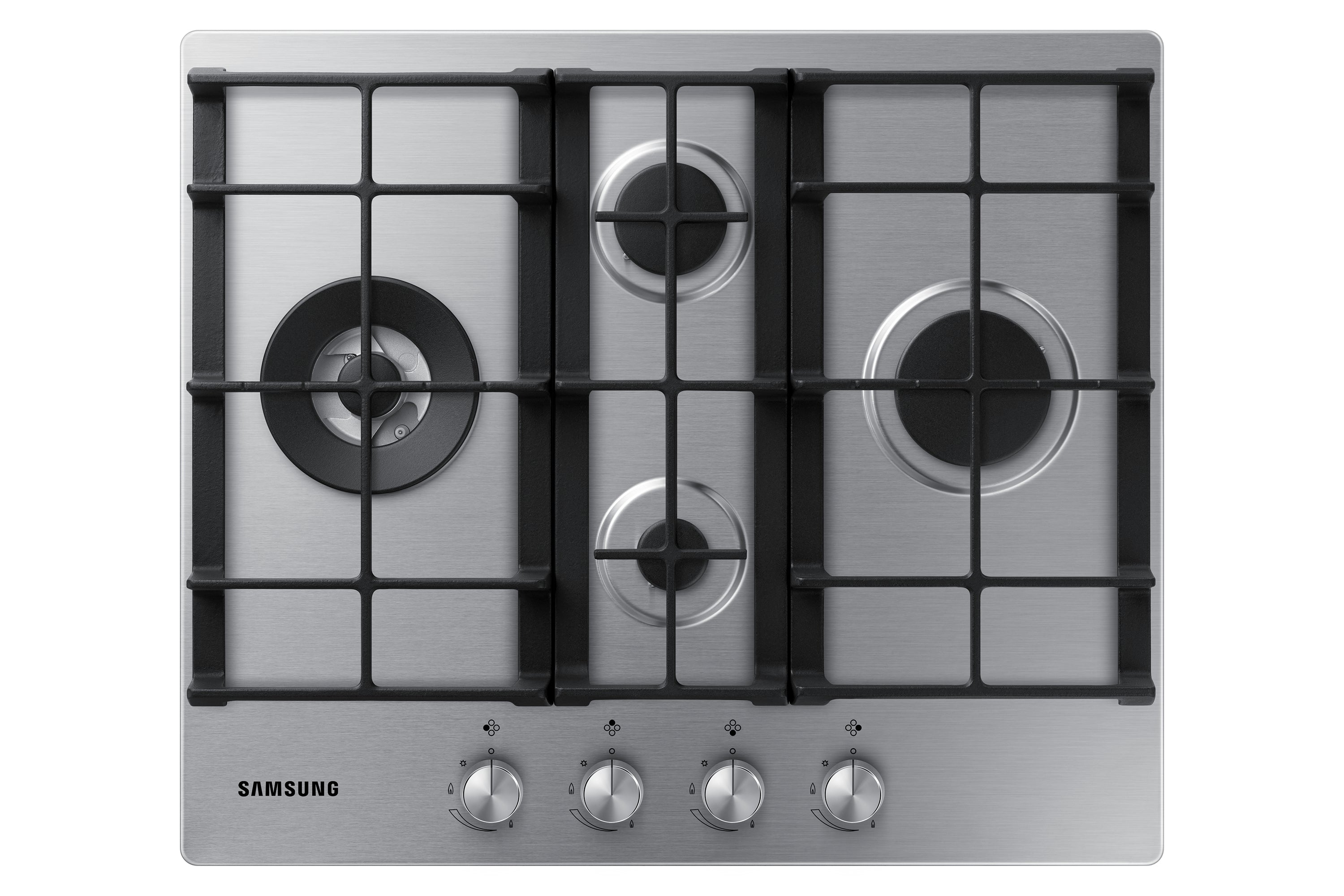 Piano Cottura a Gas Da Incasso Samsung NA64H3031BS 60cm 4 Bruciatori Inox