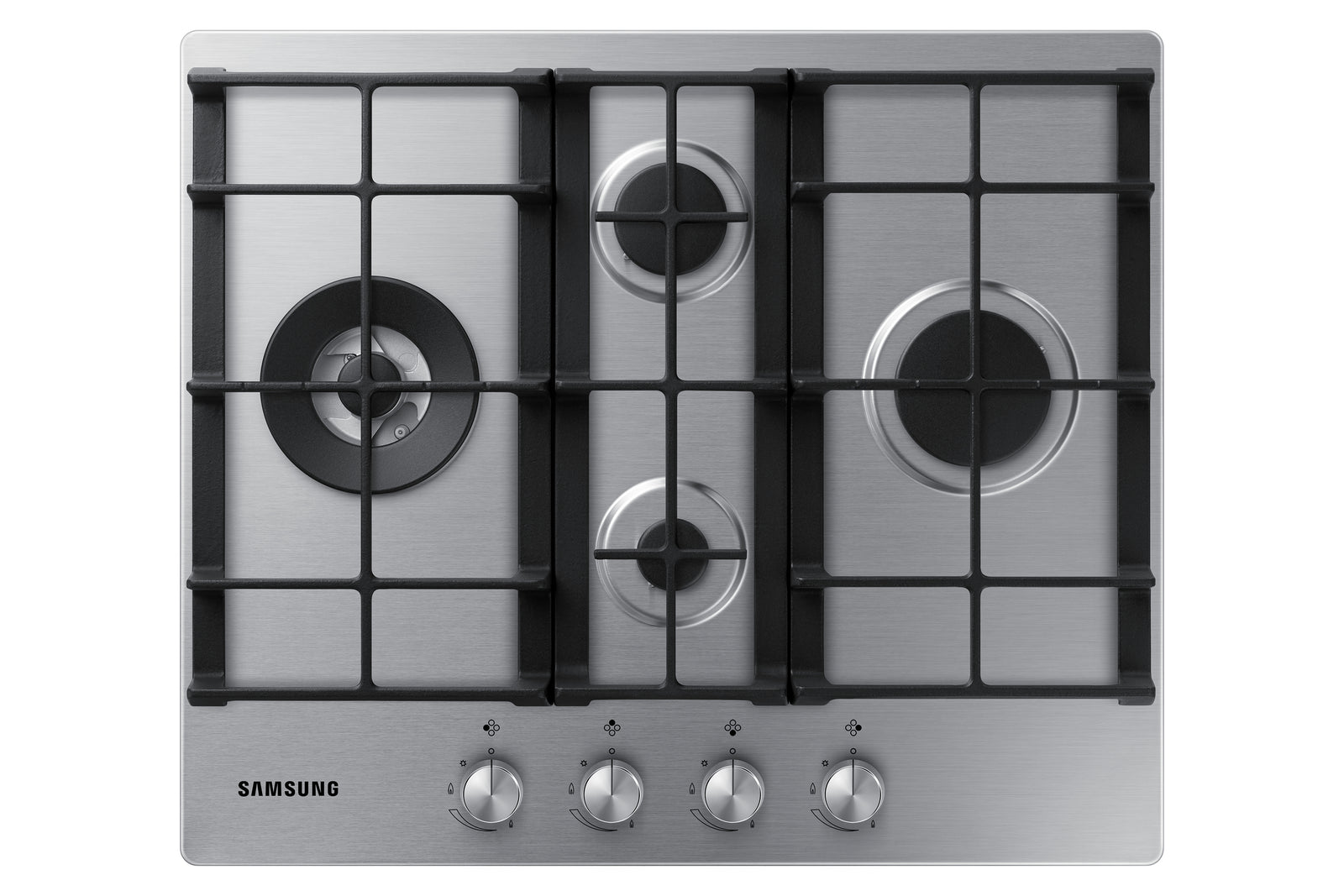 Piano Cottura a Gas Da Incasso Samsung NA64H3031BS 60cm 4 Bruciatori Inox