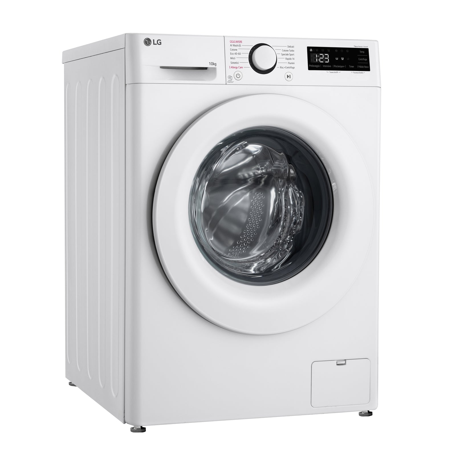 Lavatrice a Vapore Libera Installazione Caricamento Frontale LG F4R3010NSWW 10kg AI DD Classe A 1400 giri/min