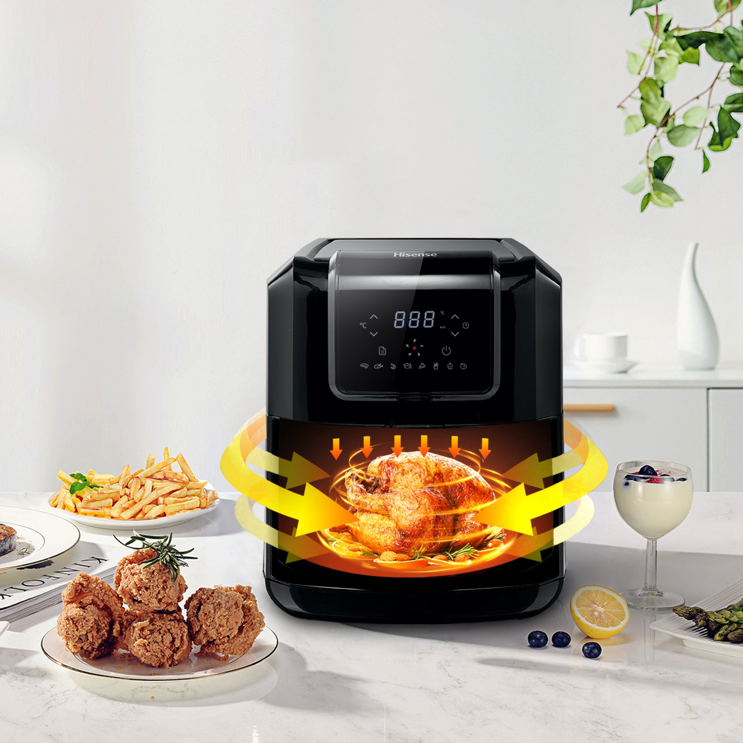 Friggitrice ad Aria Calda Hisense H06AFBS1S3 Singolo 5L 1700 W Nero