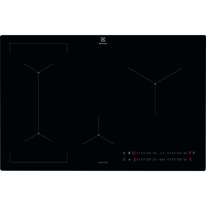 Piano Cottura a Induzione Da Incasso Electrolux EIS82449C Nero 80 cm 4 Zone