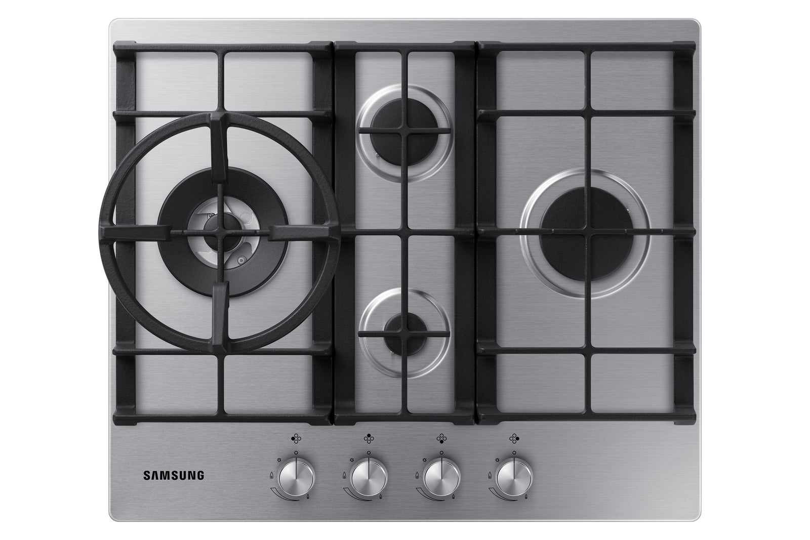 Piano Cottura a Gas Da Incasso Samsung NA64H3031BS 60cm 4 Bruciatori Inox