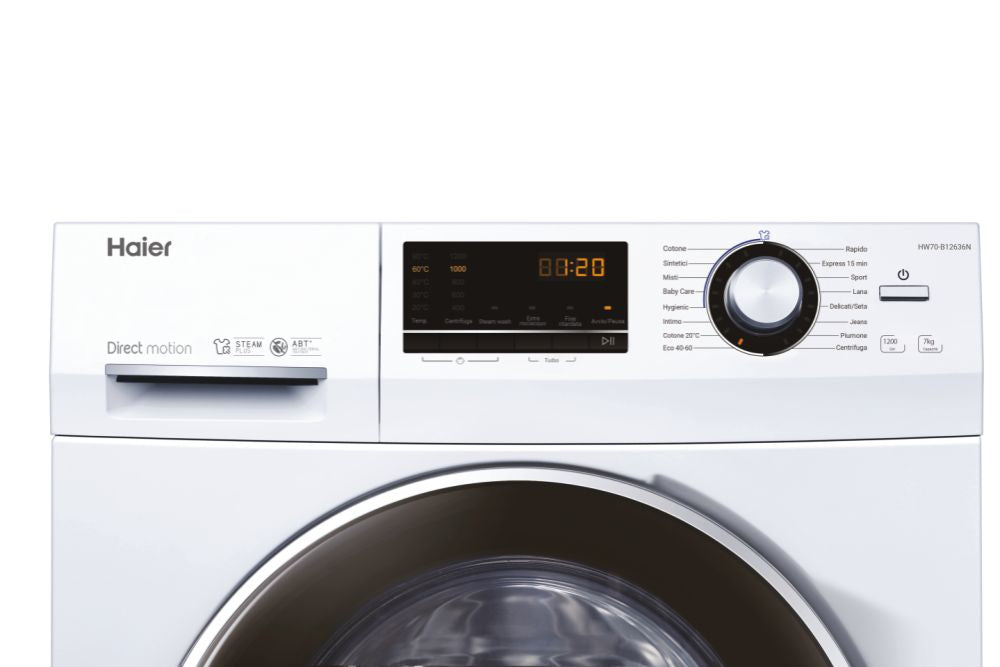 Lavatrice Libera Installazione Caricamento Frontale Haier Serie 636 HW70-B12636N 7 kg 1200 Giri/min Bianco