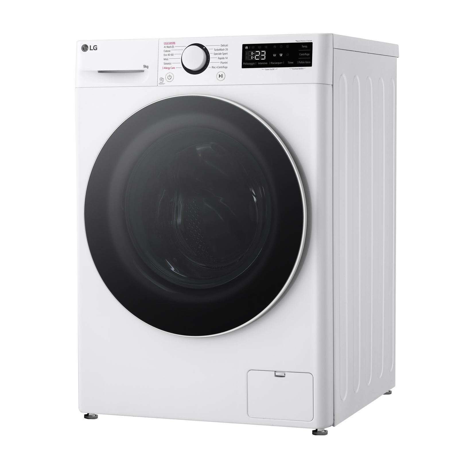 Lavatrice Libera Installazione Caricamento Frontale LG F4R5009TSWW 9kg AI DD Classe A 1400 Giri Bianco Classe A