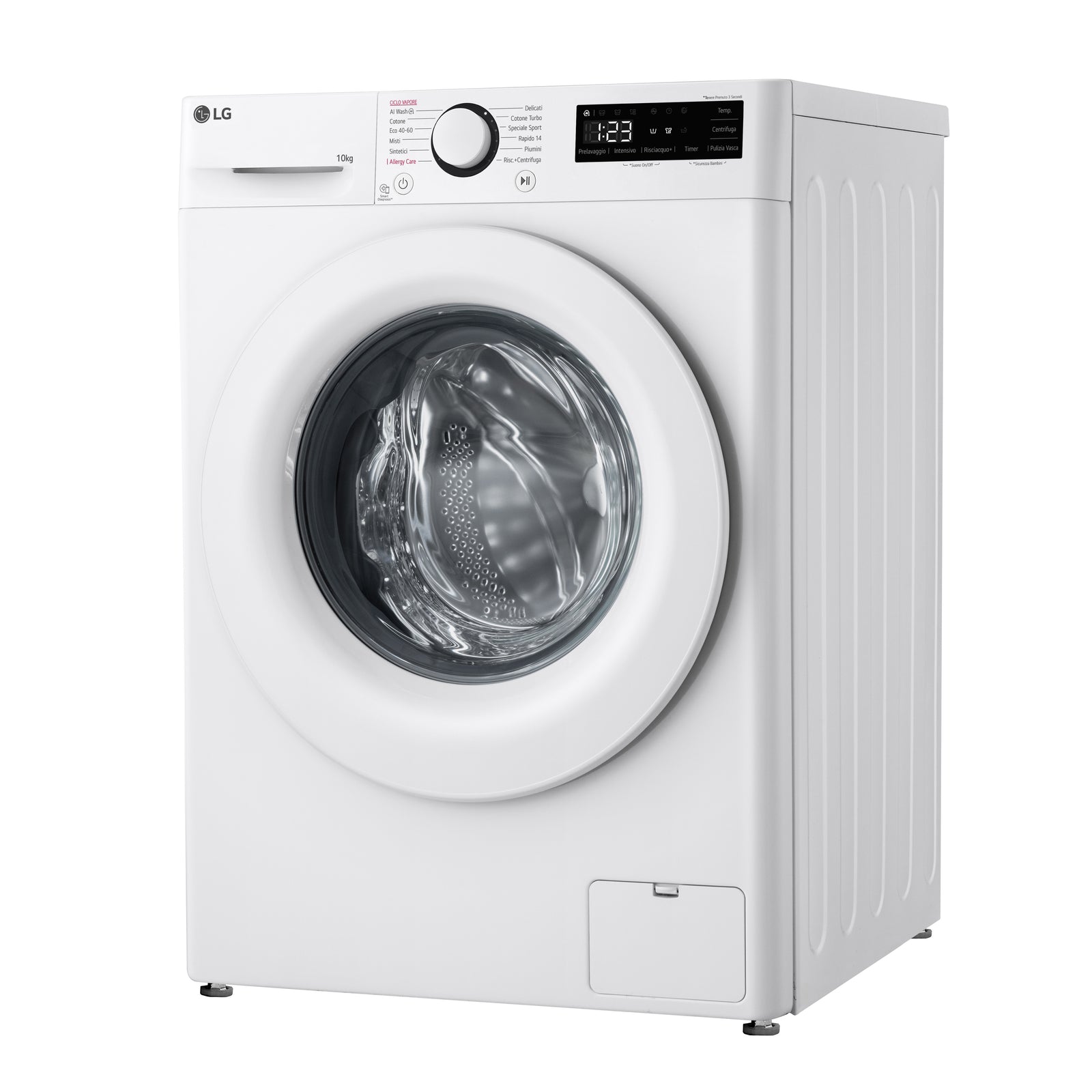 Lavatrice a Vapore Libera Installazione Caricamento Frontale LG F4R3010NSWW 10kg AI DD Classe A 1400 giri/min
