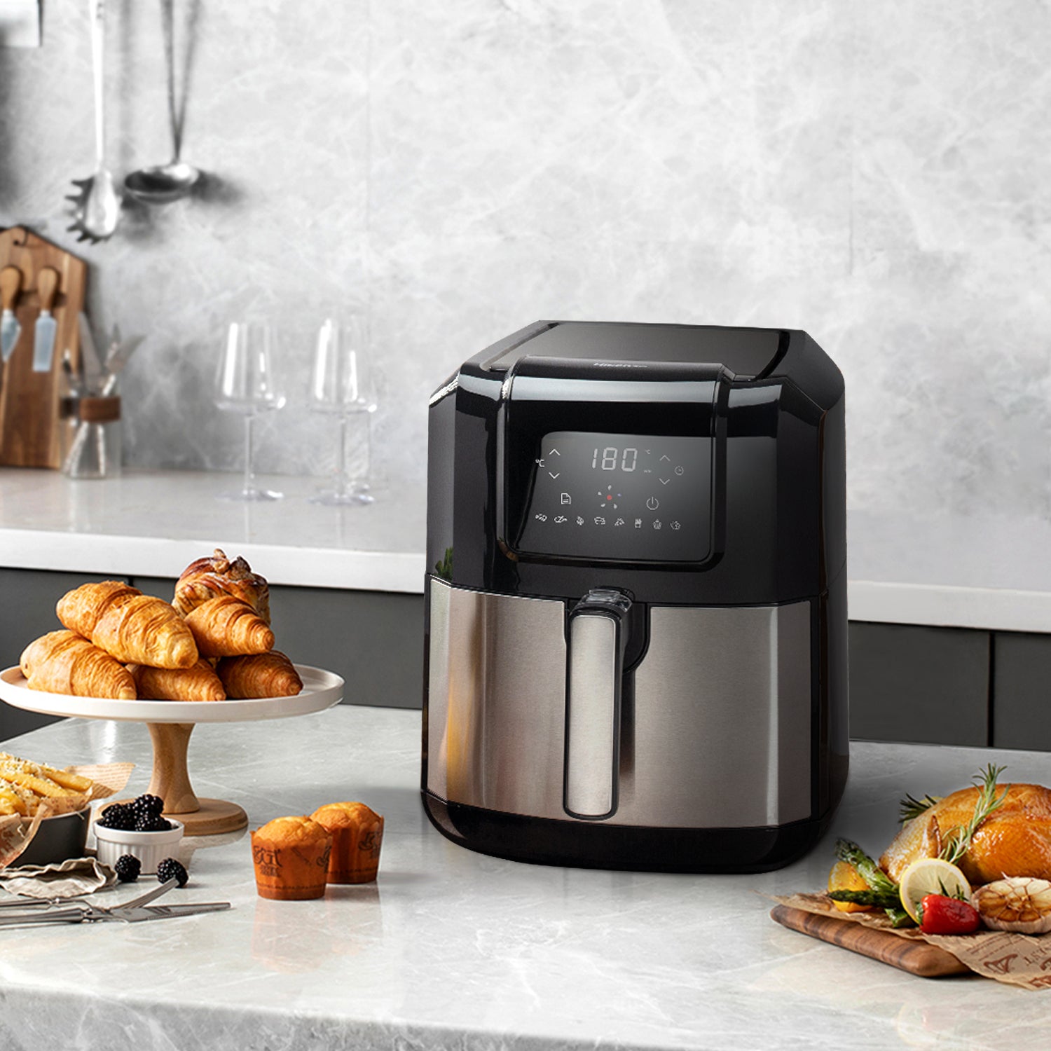 Friggitrice ad Aria Calda Hisense H06AFBS1S3 Singolo 5L 1700 W Nero