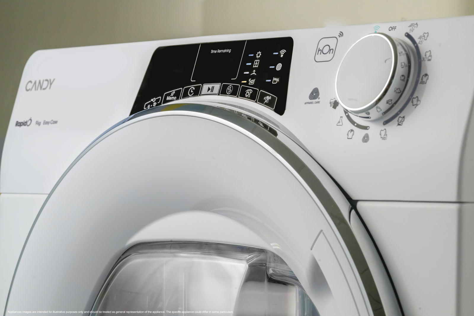 Asciugatrice Libera Installazione Caricamento Frontale Candy RapidÓ ROE H9A2TCEX-S 9 kg Bianco