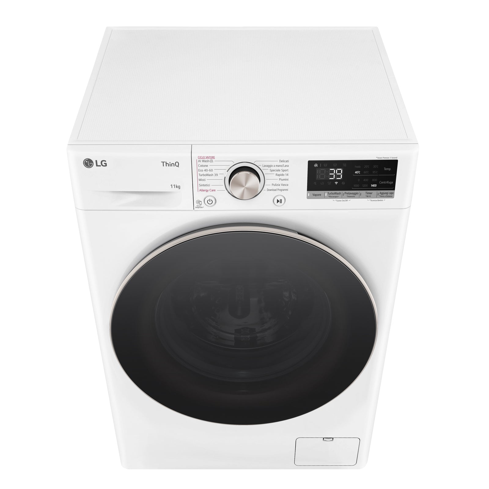 Lavatrice a Vapore Libera Installazione Caricamento Frontale LG F4R7011TSWG 11kg Classe A 1400 giri Bianco