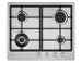 Plaque de cuisson à gaz encastrable Candy Moderna CHG6BF4WTX 60 cm, acier inoxydable, 4 brûleurs