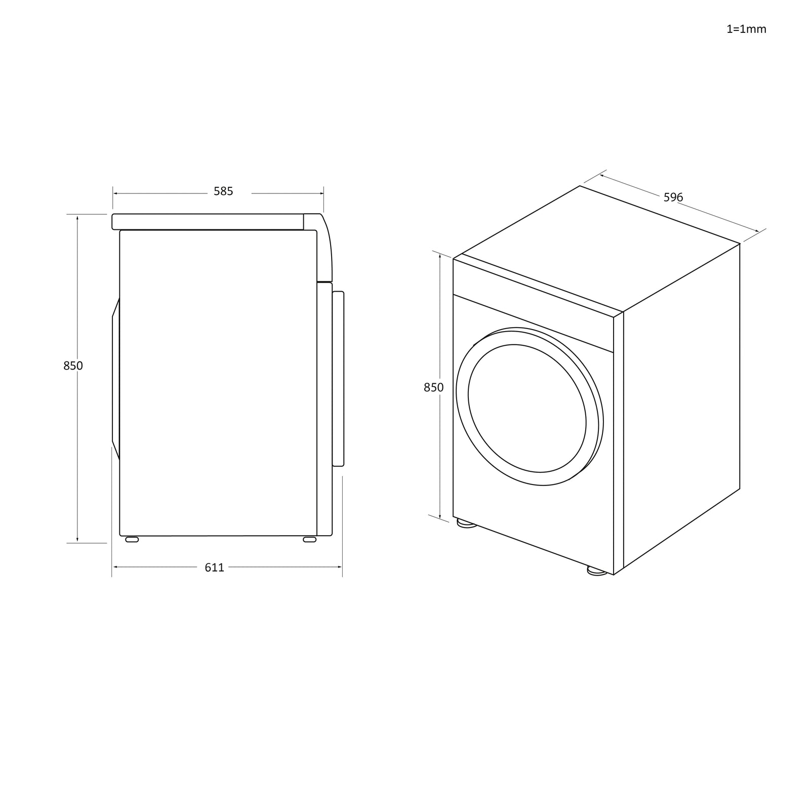 Asciugatrice Libera Installazione Caricamento Frontale Candy RapidÓ ROE H9A2TCEX-S 9 kg Bianco