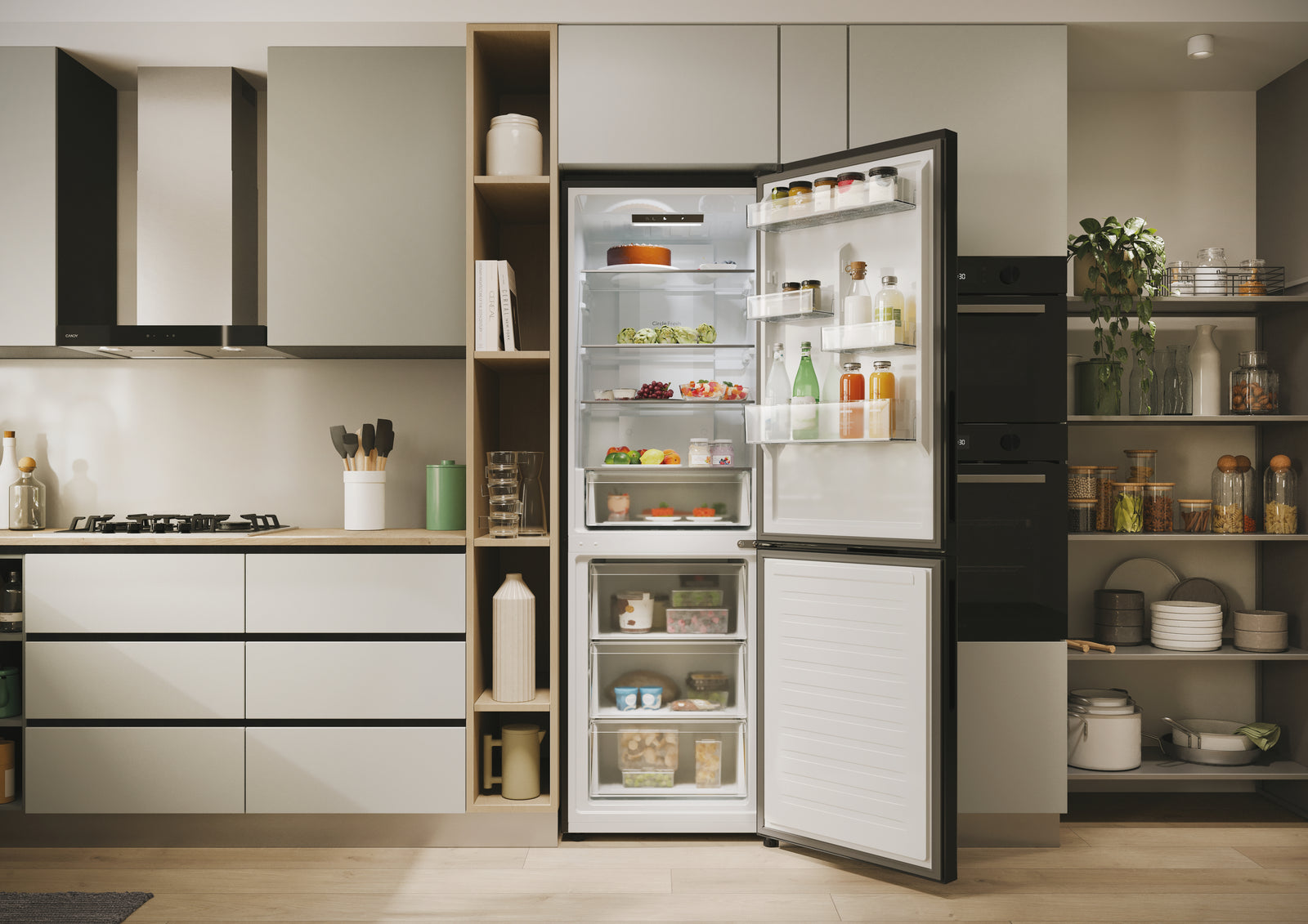 Frigorifero Con Congelatore Libera installazione Candy Fresco 300 CNCQ2T618EB 355L Classe E Nero
