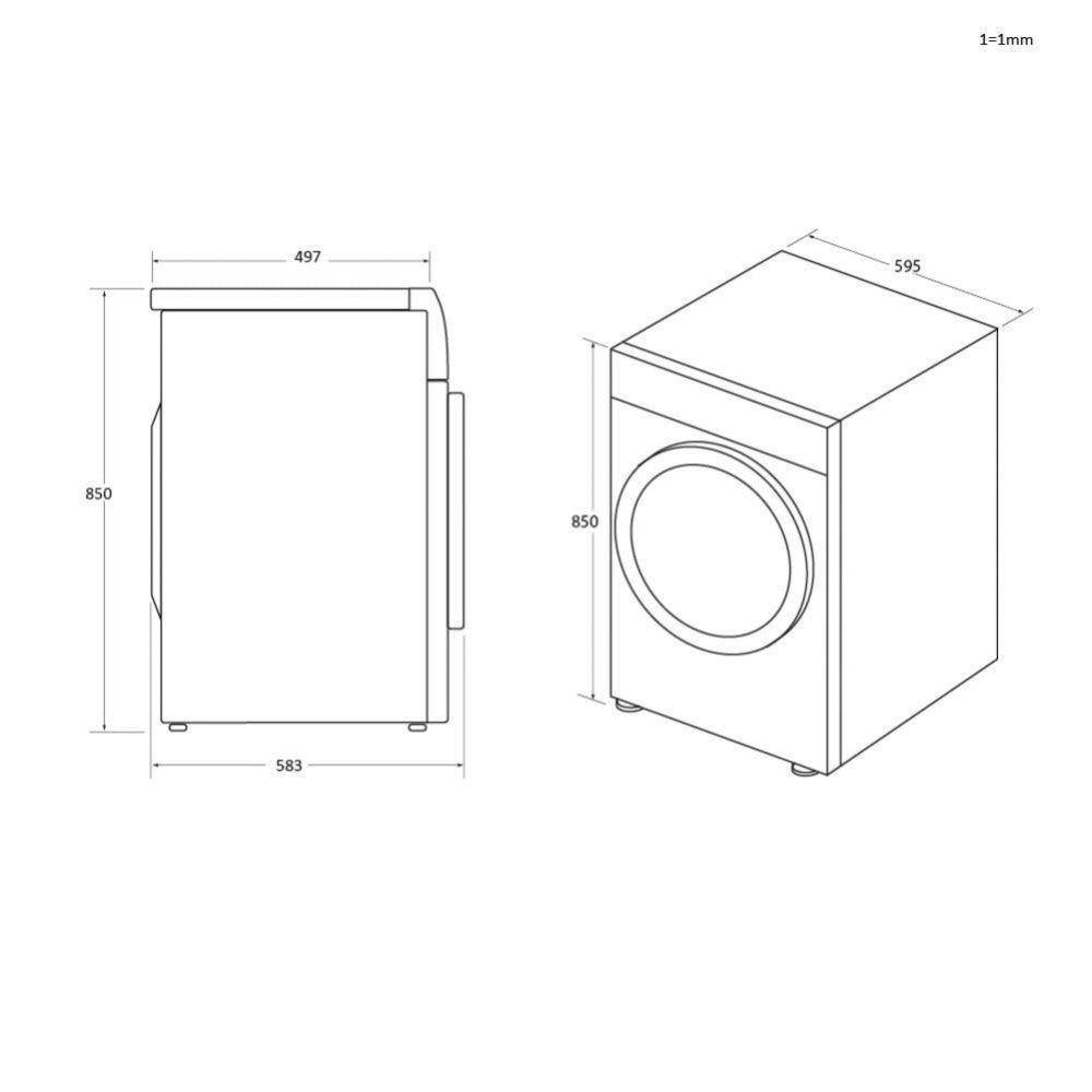 Lavatrice Libera Installazione Caricamento Frontale Haier I-Pro Series 5 HW100-B14959U1 10 kg 1400 Giri/min Bianco