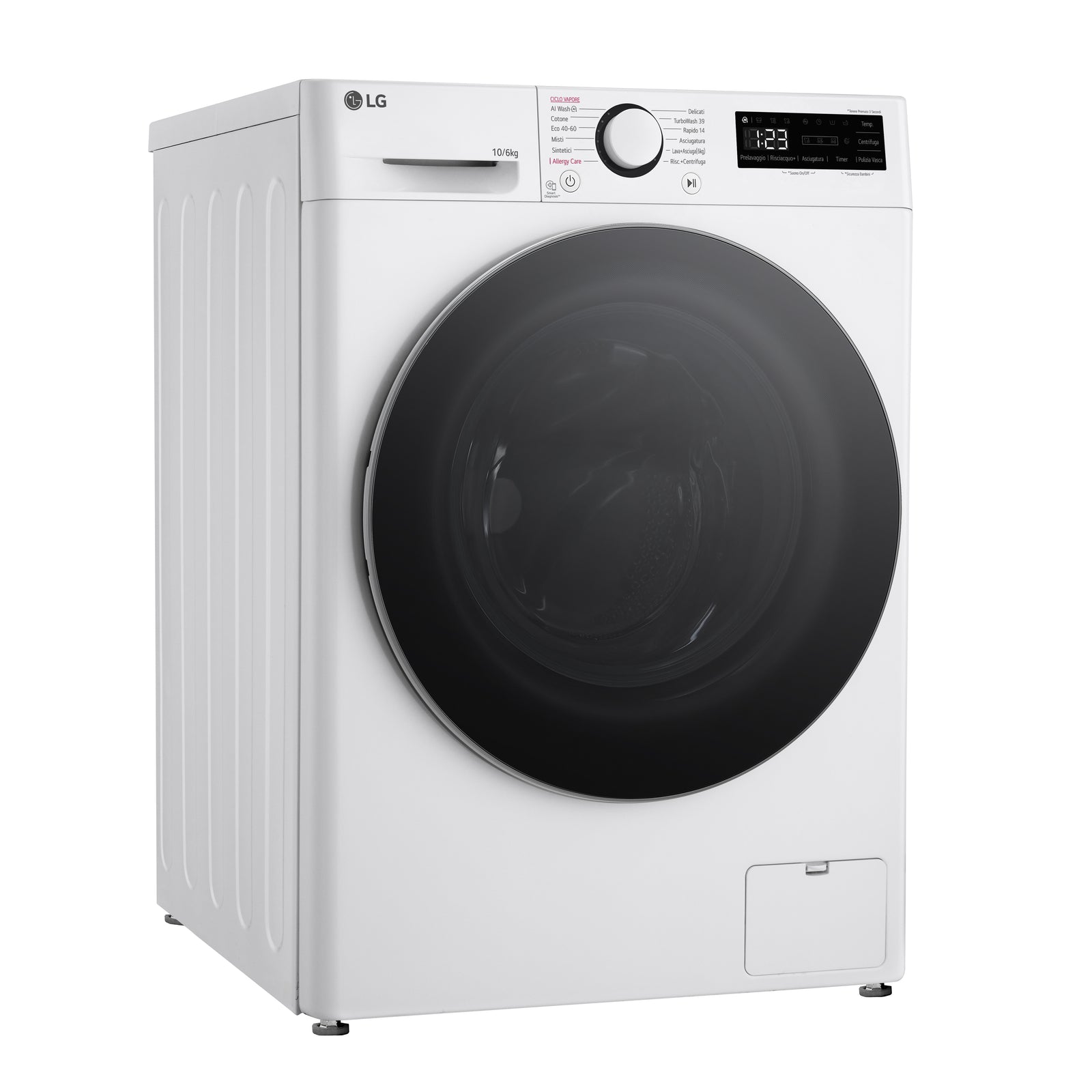 Lavasciuga Libera Installazione Serie R5 LG D4R5010TSWS 10/6kg AI DD Classe D 1400 giri/min Bianca