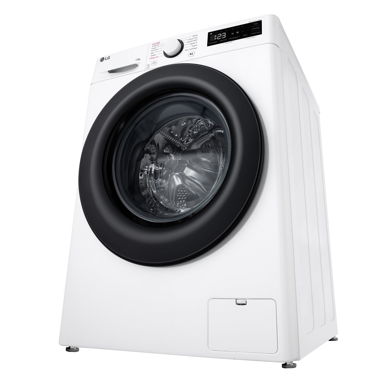 Lavatrice a Vapore Libera Installazione Caricamento Frontale LG F4R3013NSWB 13kg AI DD Classe A 1400 giri/min