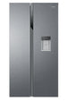 Réfrigérateur Haier SBS 90 Series 3 HSR3918EWPG 521 LE à pose libre côte à côte, couleur argent