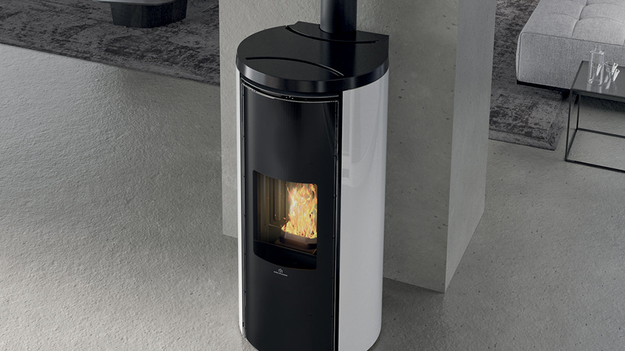 Stufa a Pellet Canalizzabile EdilKamin Modello Celia Air Tight Plus Da 9,6 Kw - Vari Colori