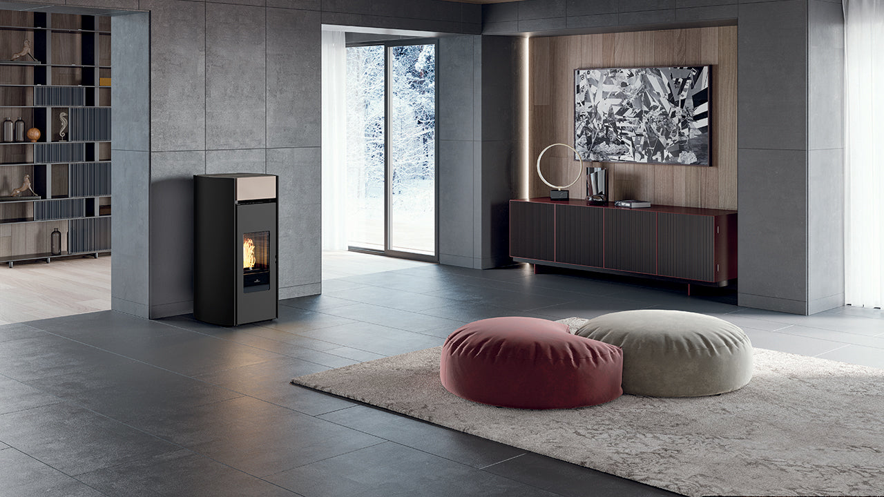 Stufa a Pellet Canalizzabile EdilKamin Modello Myrna Plus Da 12,3 Kw - Vari Colori